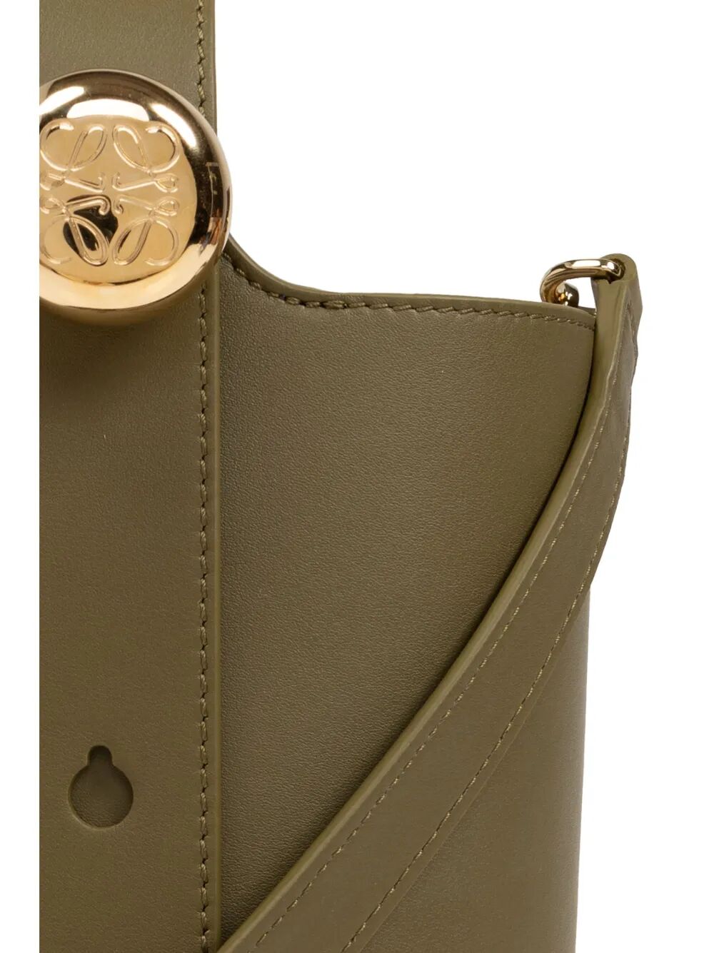 Loewe Women Smooth Leather Mini Pebble Bucket Bag by Luosophy