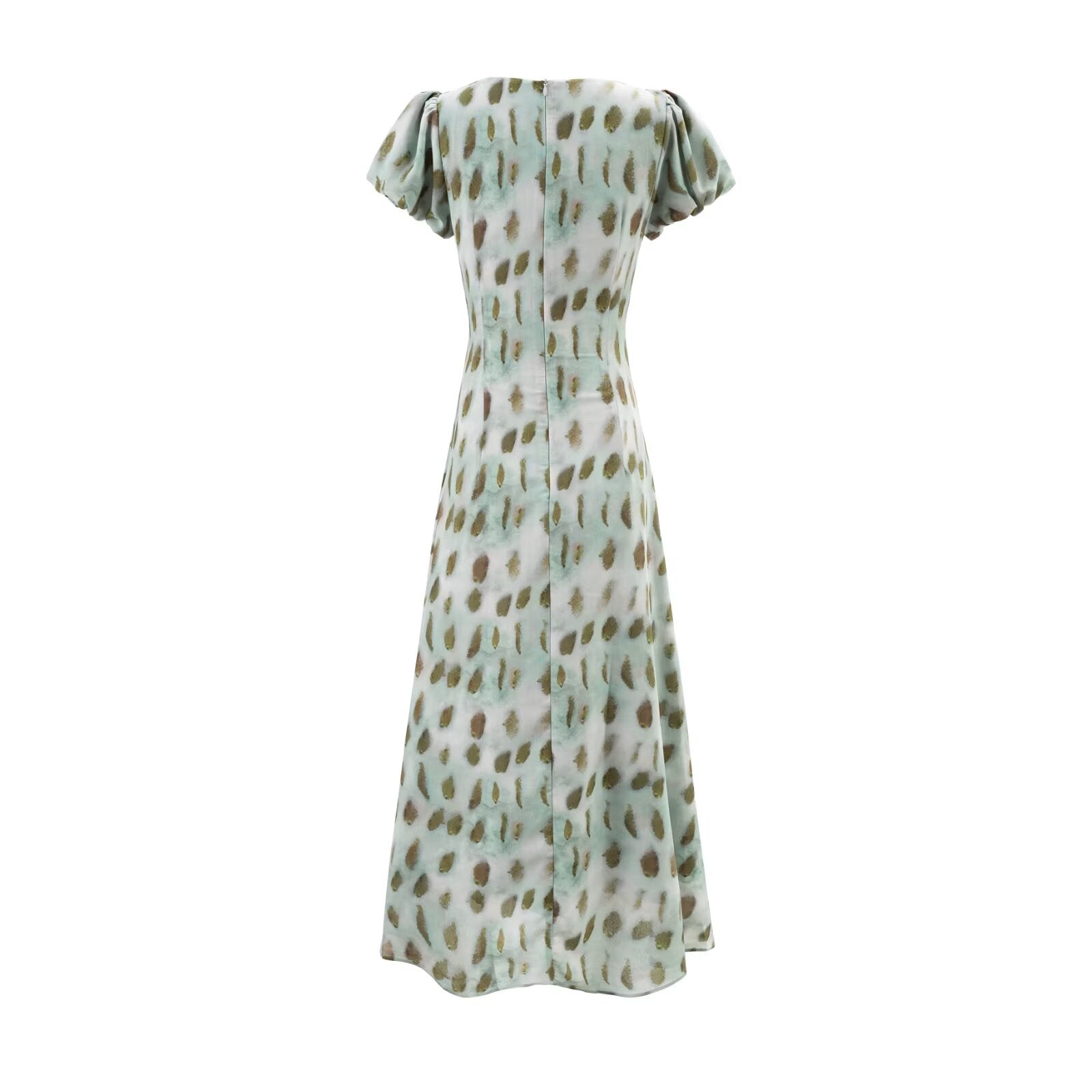 Summer Vintage Simple Holiday Series Casual Slim U Neck Dress by Ragazza
