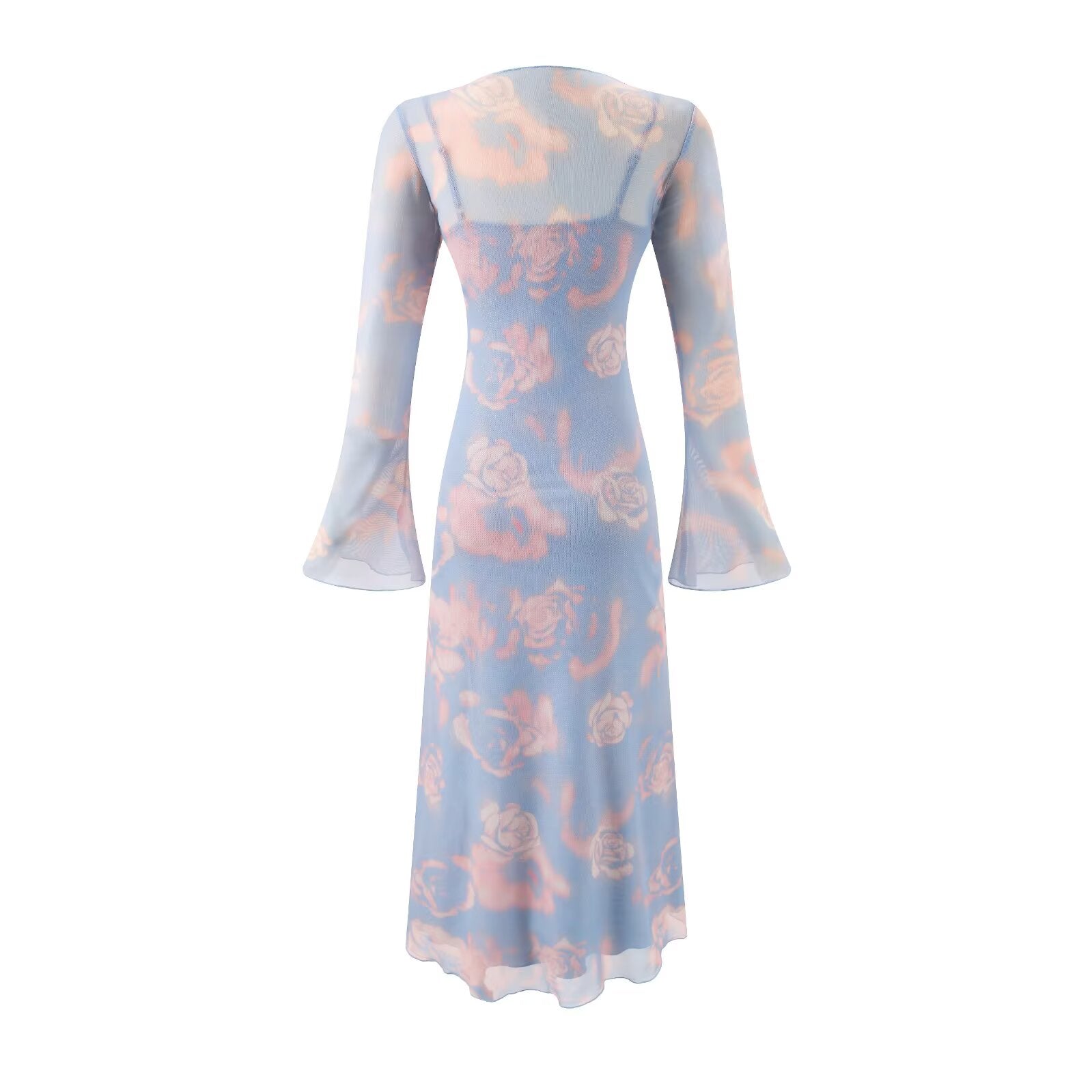 Summer Casual Sexy Micro Stretch Long Sleeve Waist Slimming Figure Dress by Ragazza