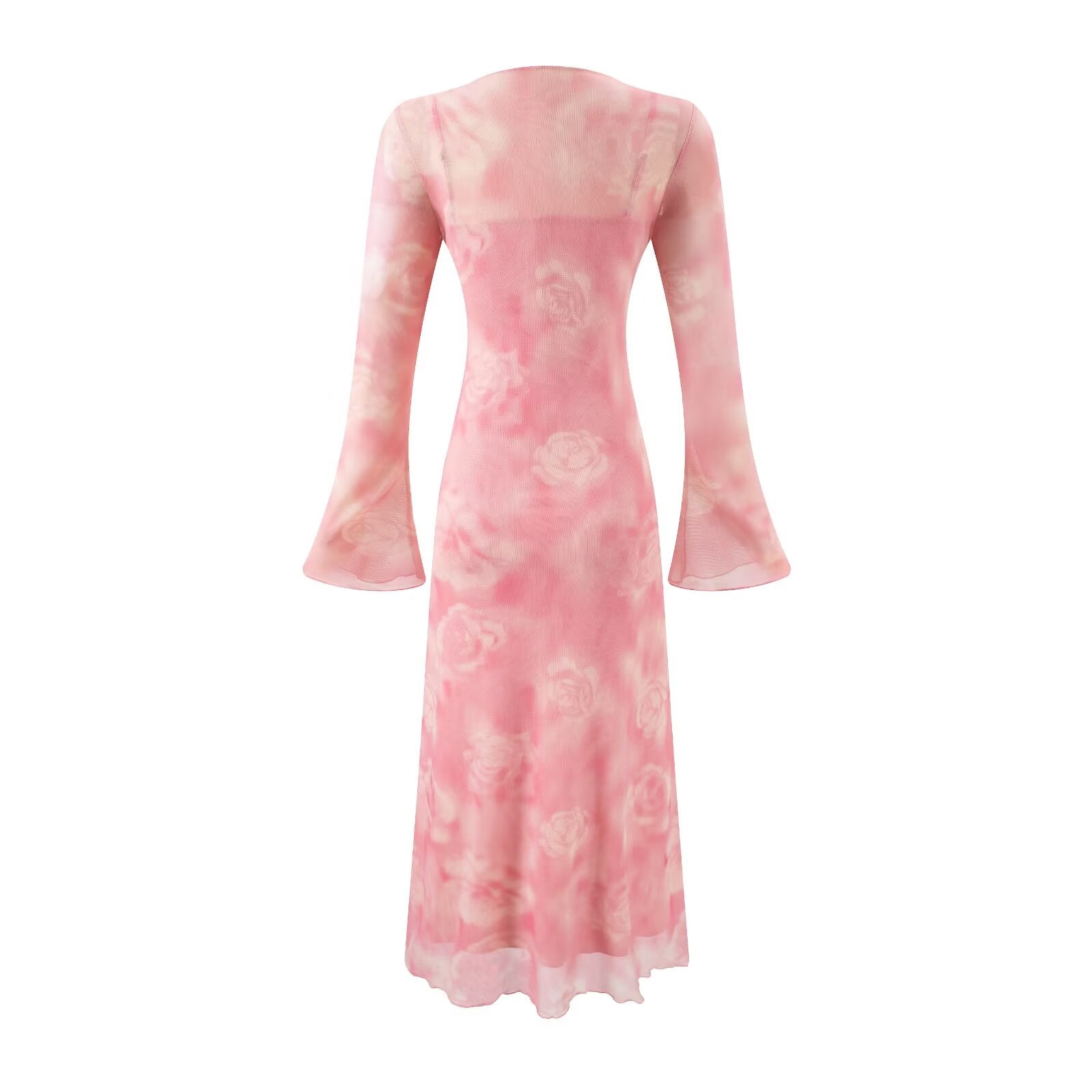 Summer Casual Sexy Micro Stretch Long Sleeve Waist Slimming Figure Dress by Ragazza