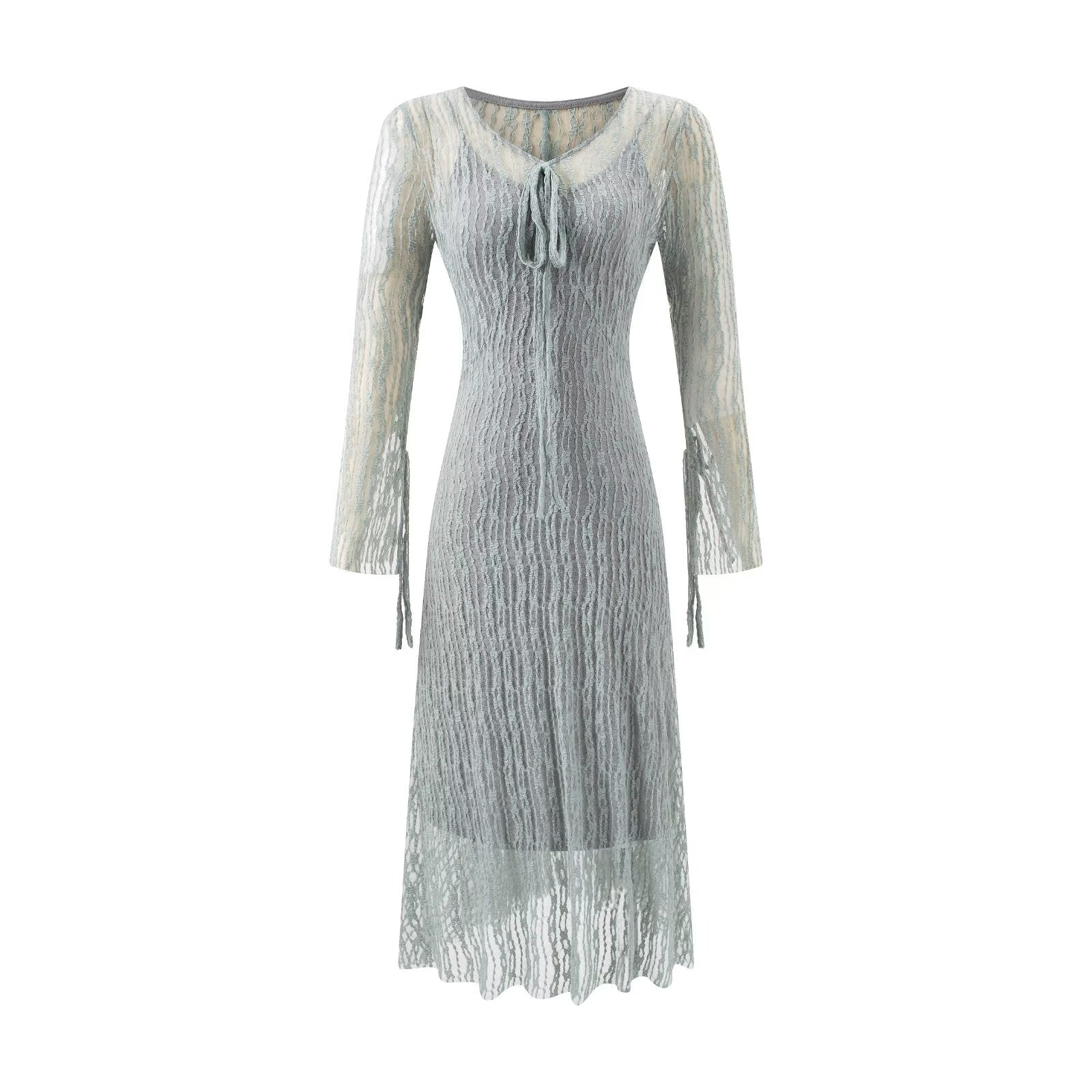 Summer Vintage Adult Woman Casual Drawstring Strap Flattering Figure Dress by Ragazza