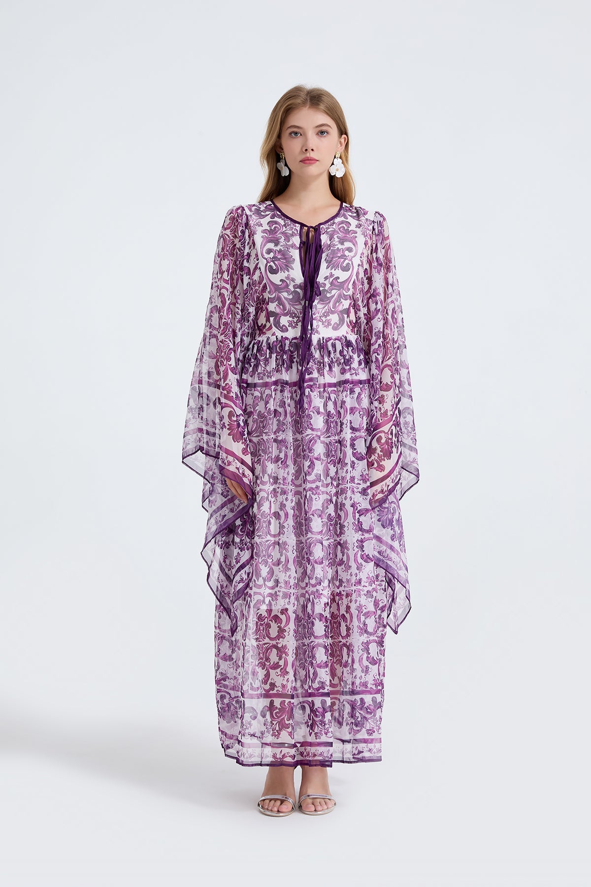 Women Spring Autumn Loose A Line Long Sleeved Dress by Ragazza