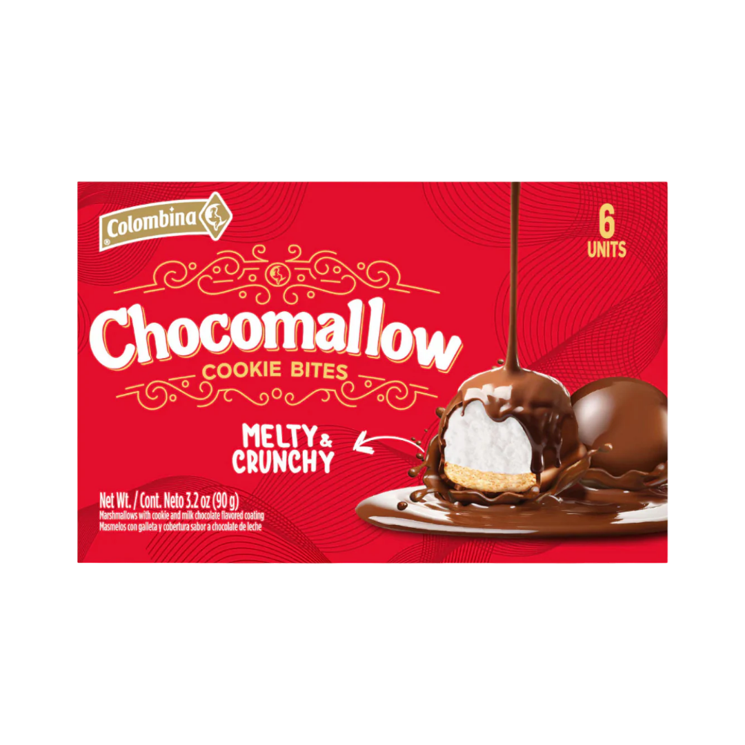 Colombina Chocomallow Cookie Bites Milk Chocolate Coated (6 Count / 3.2oz) DestGlow