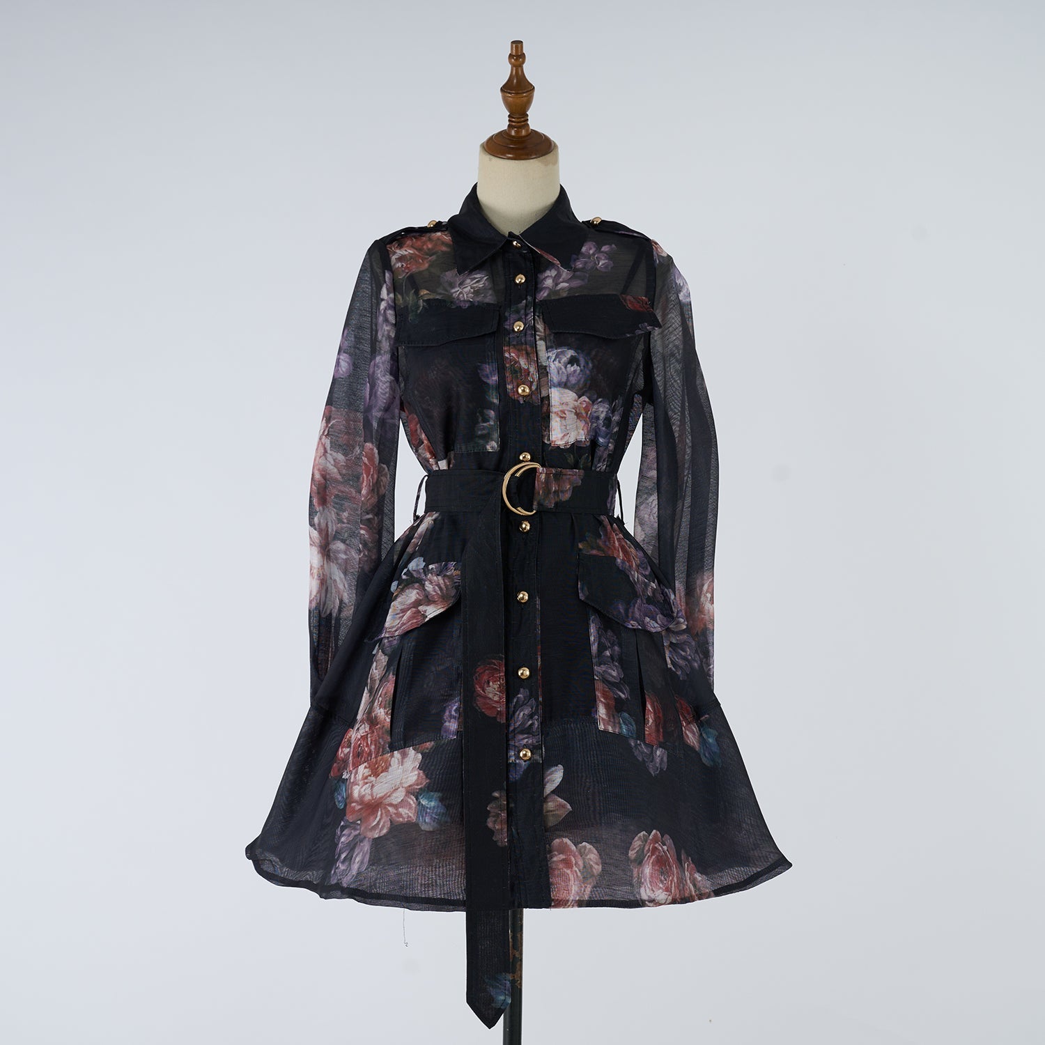 Women Dress Printed Shirt Short Dress Fairy Dress by Ragazza