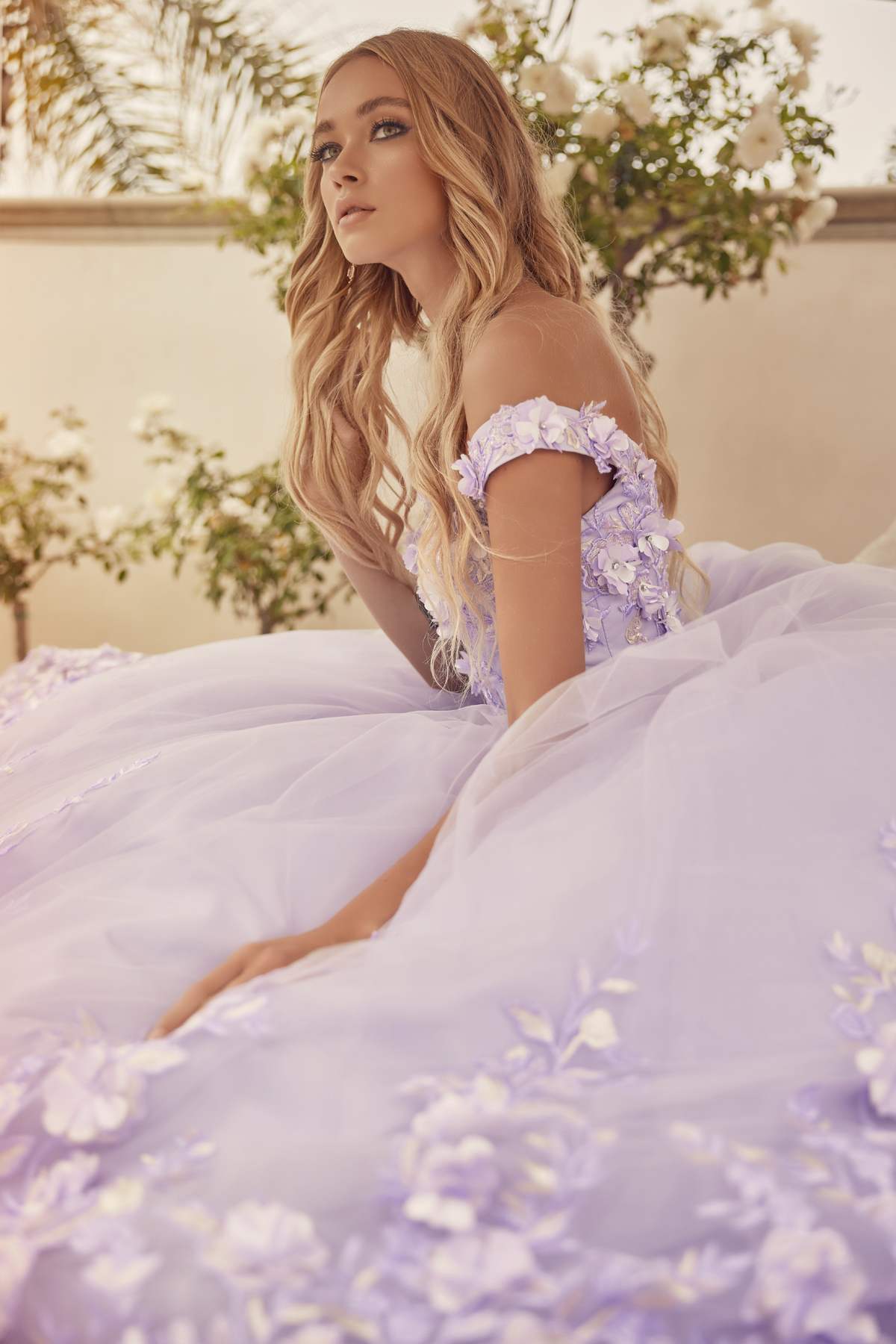 Juliet 1434 Dress Quinceanera Ball Gown 3D Floral Embroidered by DiscountDressShop
