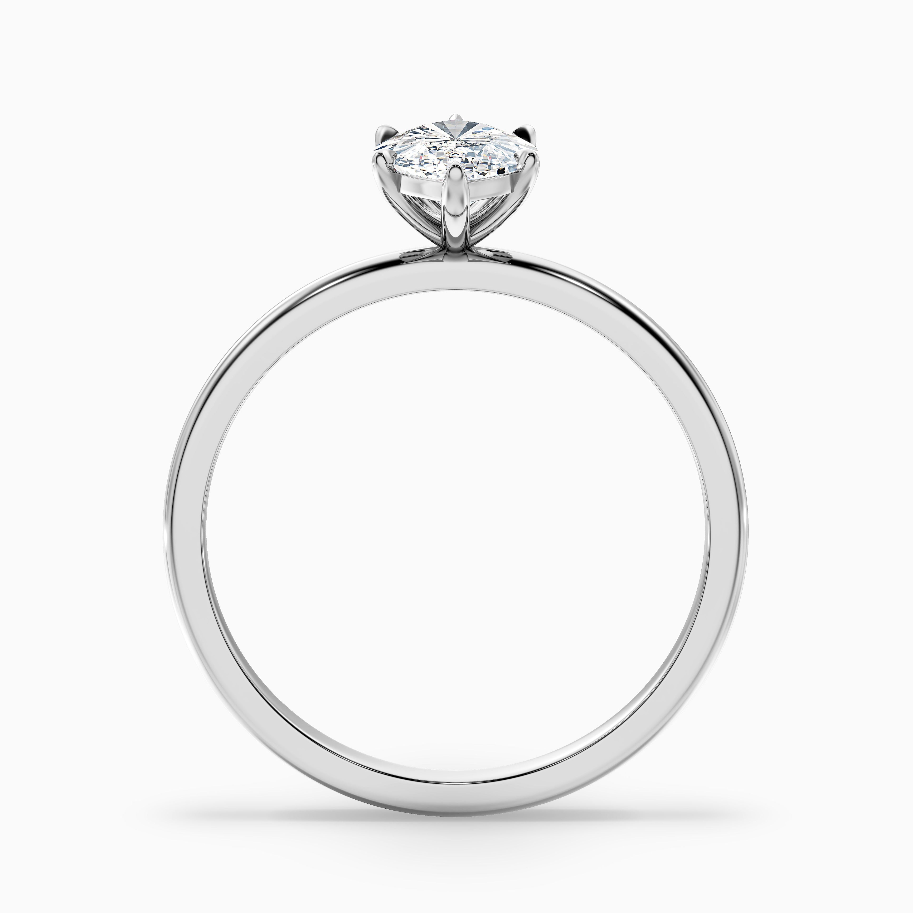 Quinn 3 Carat Marquise Cut Solitaire Moissanite Engagement Ring in 18k Yellow Gold