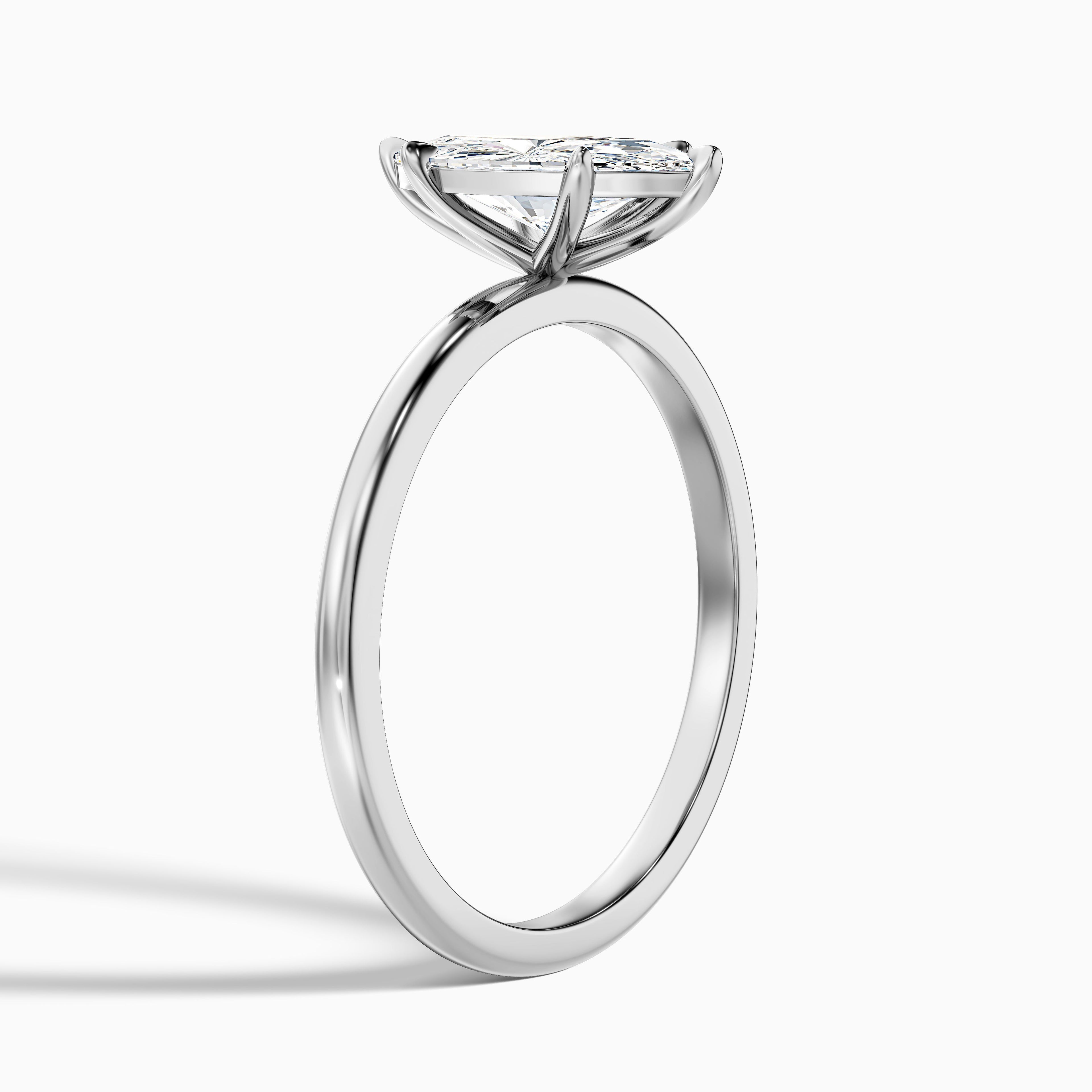 Quinn 3 Carat Marquise Cut Solitaire Moissanite Engagement Ring in 18k Yellow Gold