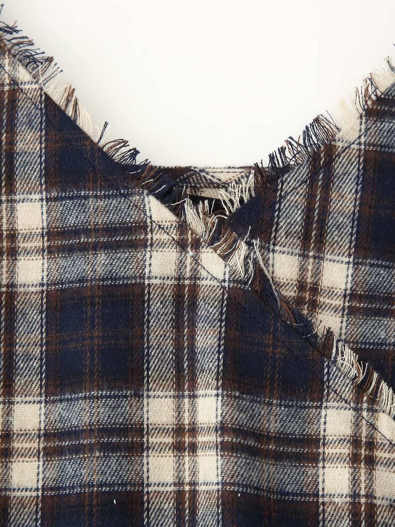Women All Match Asymmetric Plaid Dress by Ragazza