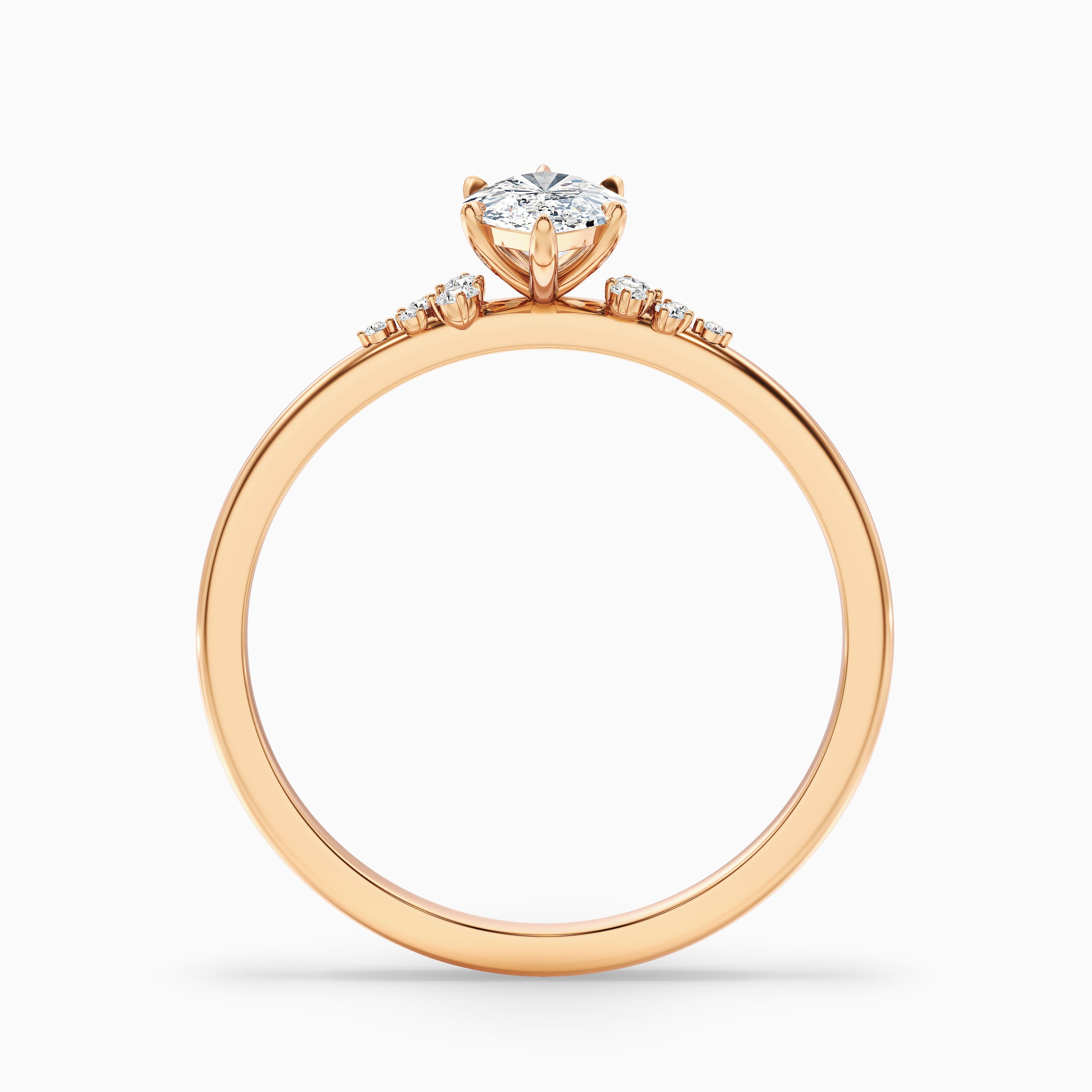 Kyla 3.5 Carat Marquise Cut Side Stone Lab Grown Diamond Ring in Platinum