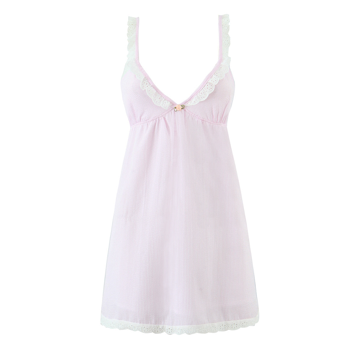 French Sexy Lace Striped Lace Sexy V neck Tied Slim Fit Dress by Ragazza