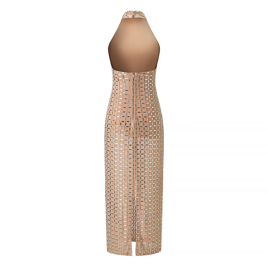 Women Clothing Winter Mesh Halter Dress by Ragazza