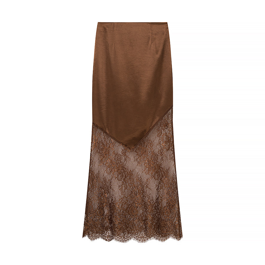 Women Clothing Top Product Sexy Lace Stitching Midi Dress by Ragazza