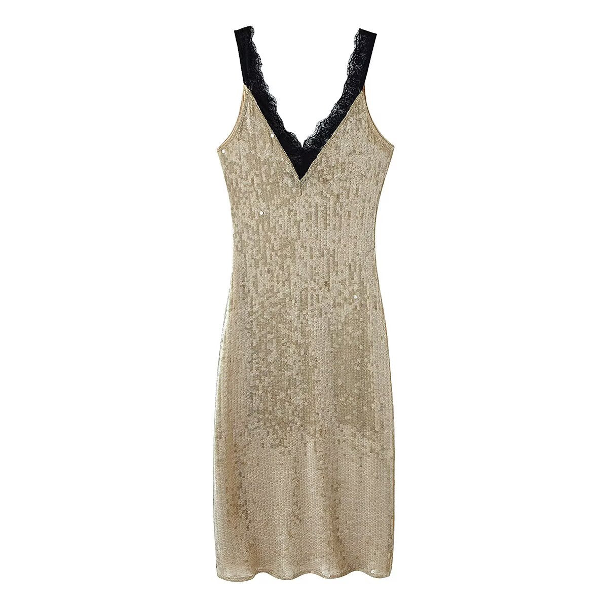 Women Clothing Top Beads Decoration Lace Dress by Ragazza