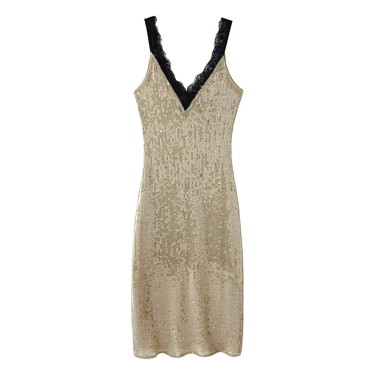Women Clothing Top Beads Decoration Lace Dress
