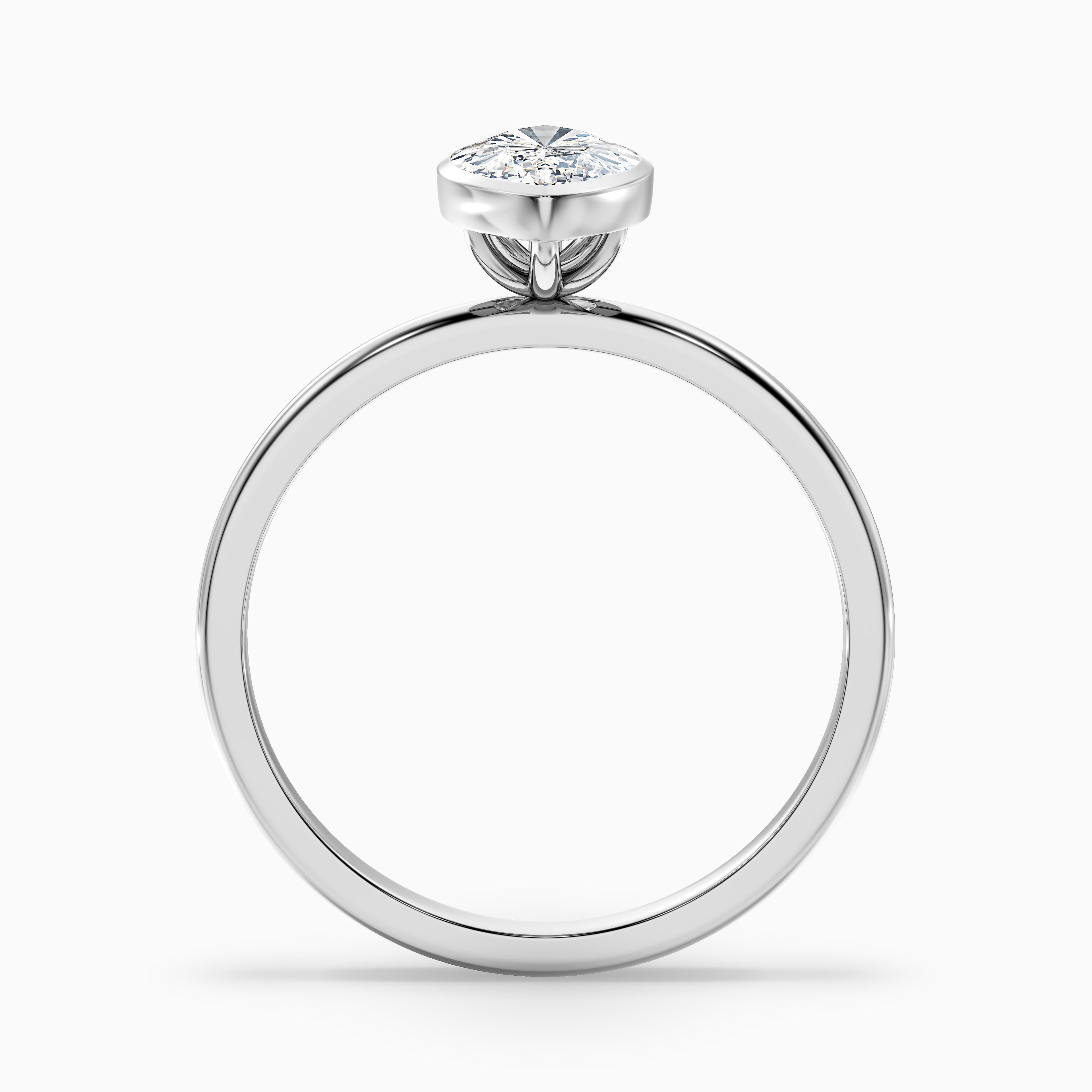 Leah 1.5 Carat Marquise Cut Bezel Set Lab Grown Diamond Ring in 14k Rose Gold