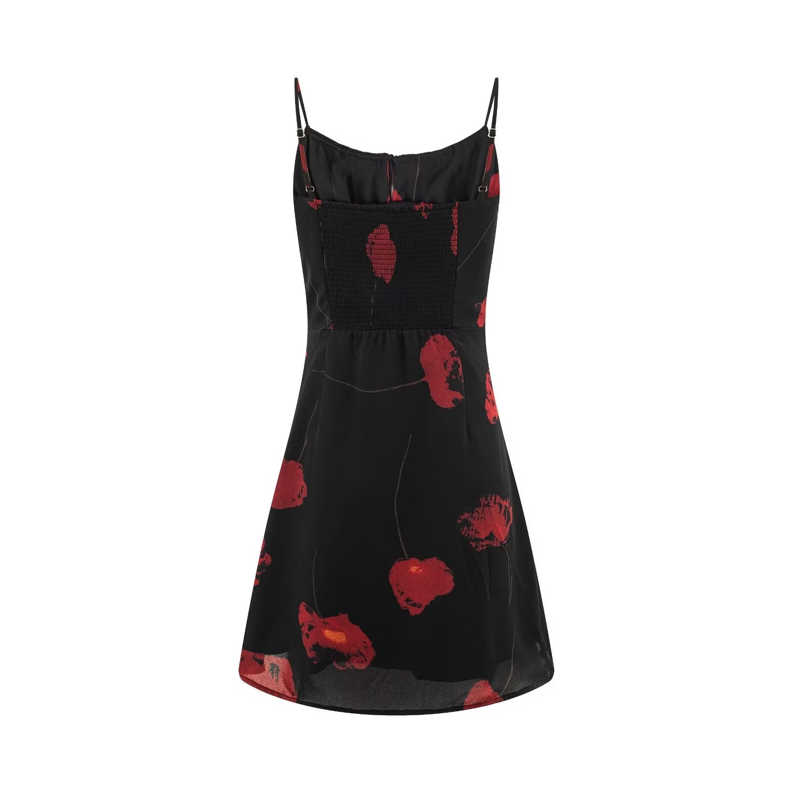 Summer Romantic Atmosphere Vacation Short Printed Waist Controlled Slimming Cami Dress by Ragazza