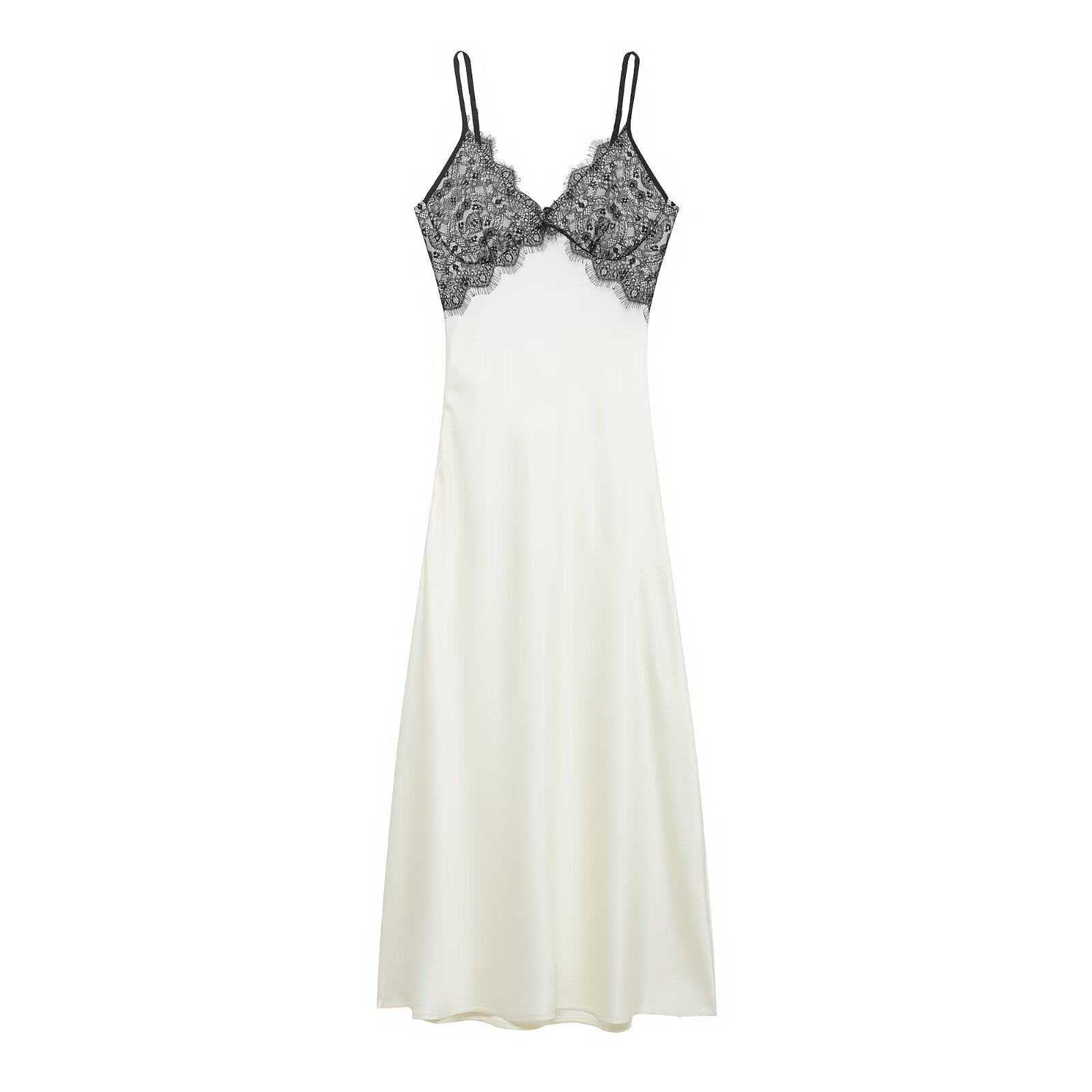 Women Clothing Fashionable V neck Lace Sense Backless Dress Midi Dress by Ragazza