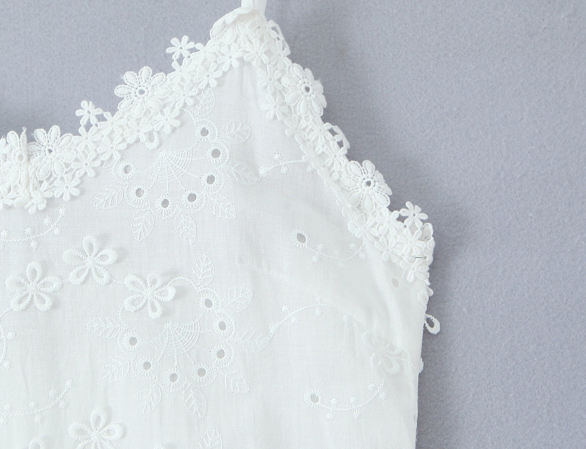 Women Clothing Exquisite Embroidered Floral Strap Dress by Ragazza