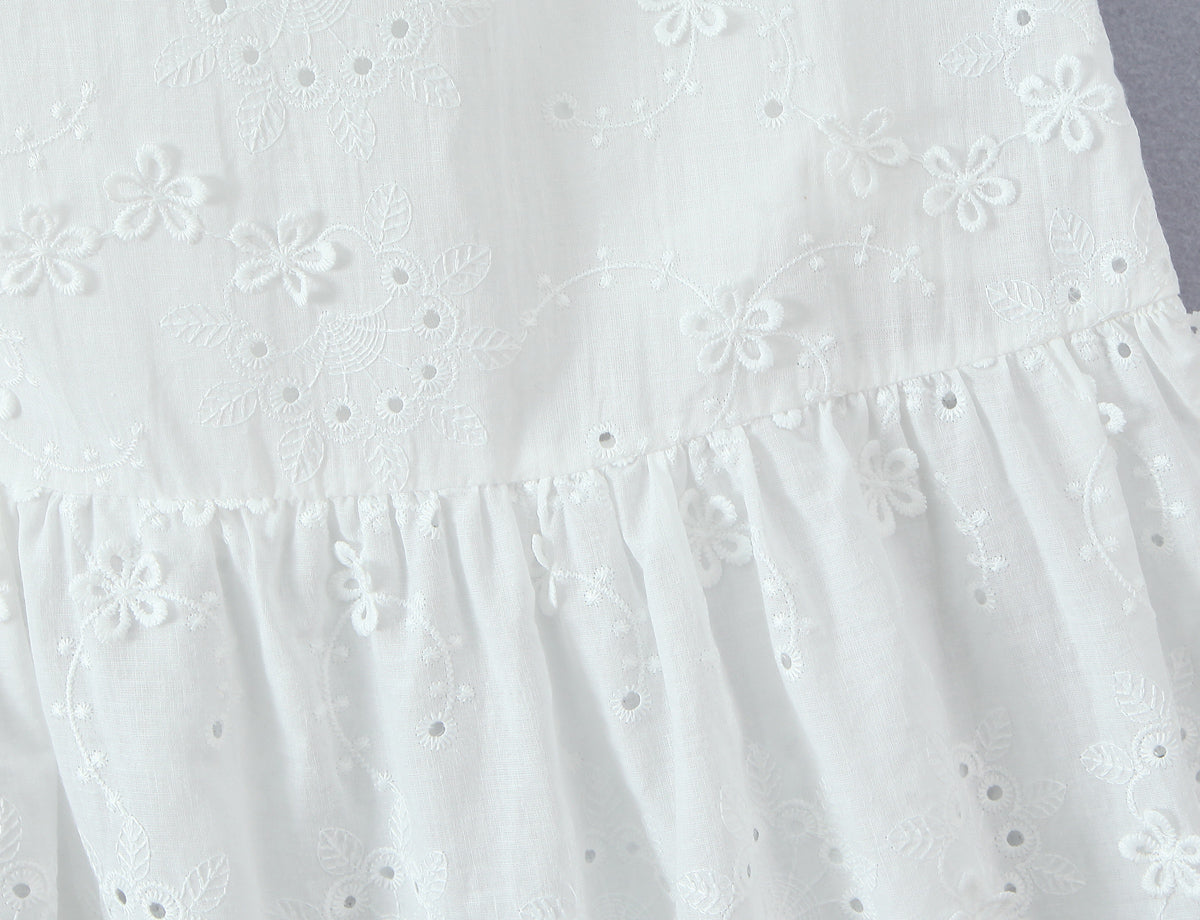 Women Clothing Exquisite Embroidered Floral Strap Dress by Ragazza