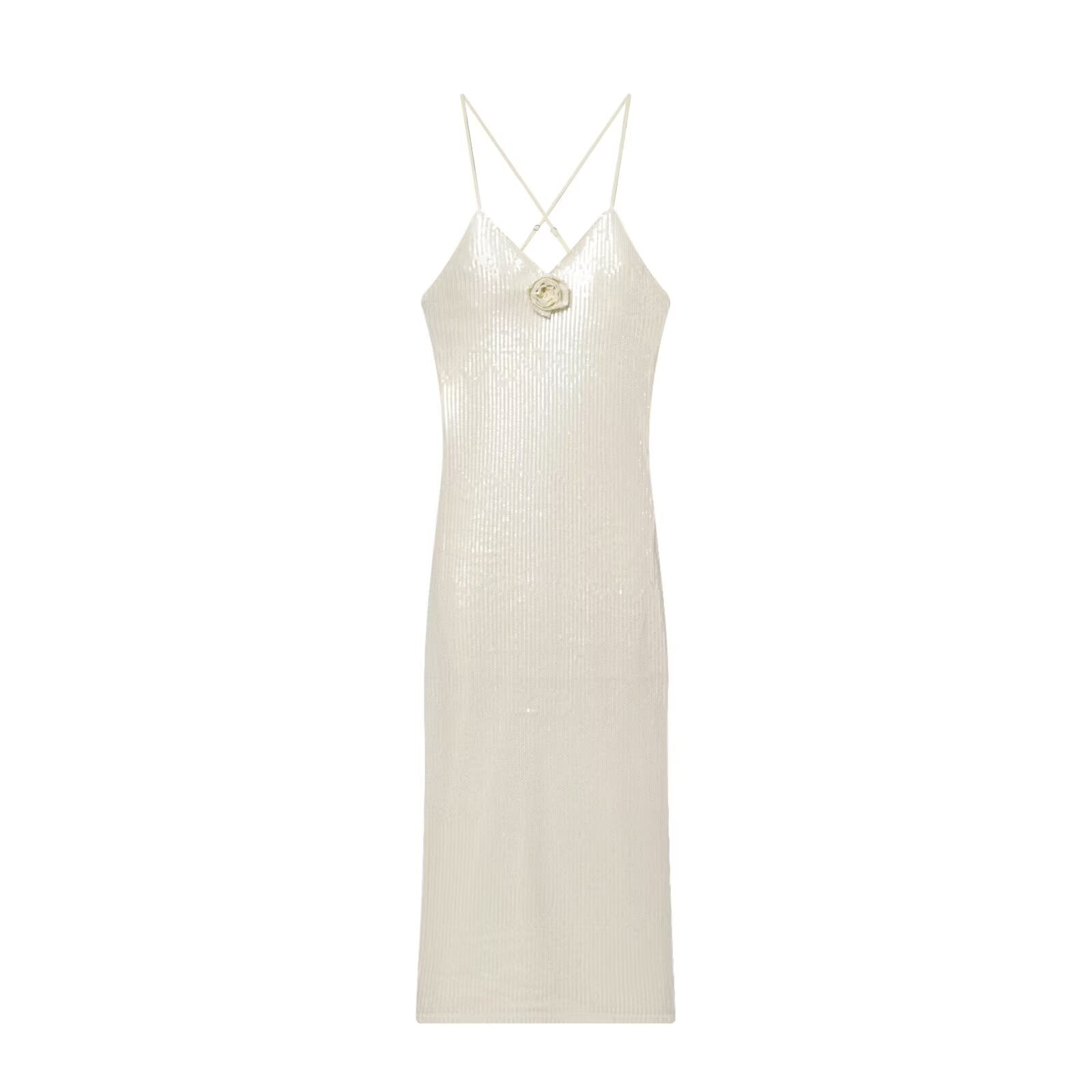 Hot Selling Women Summer High End Sequin Design Suspender Dress by Ragazza