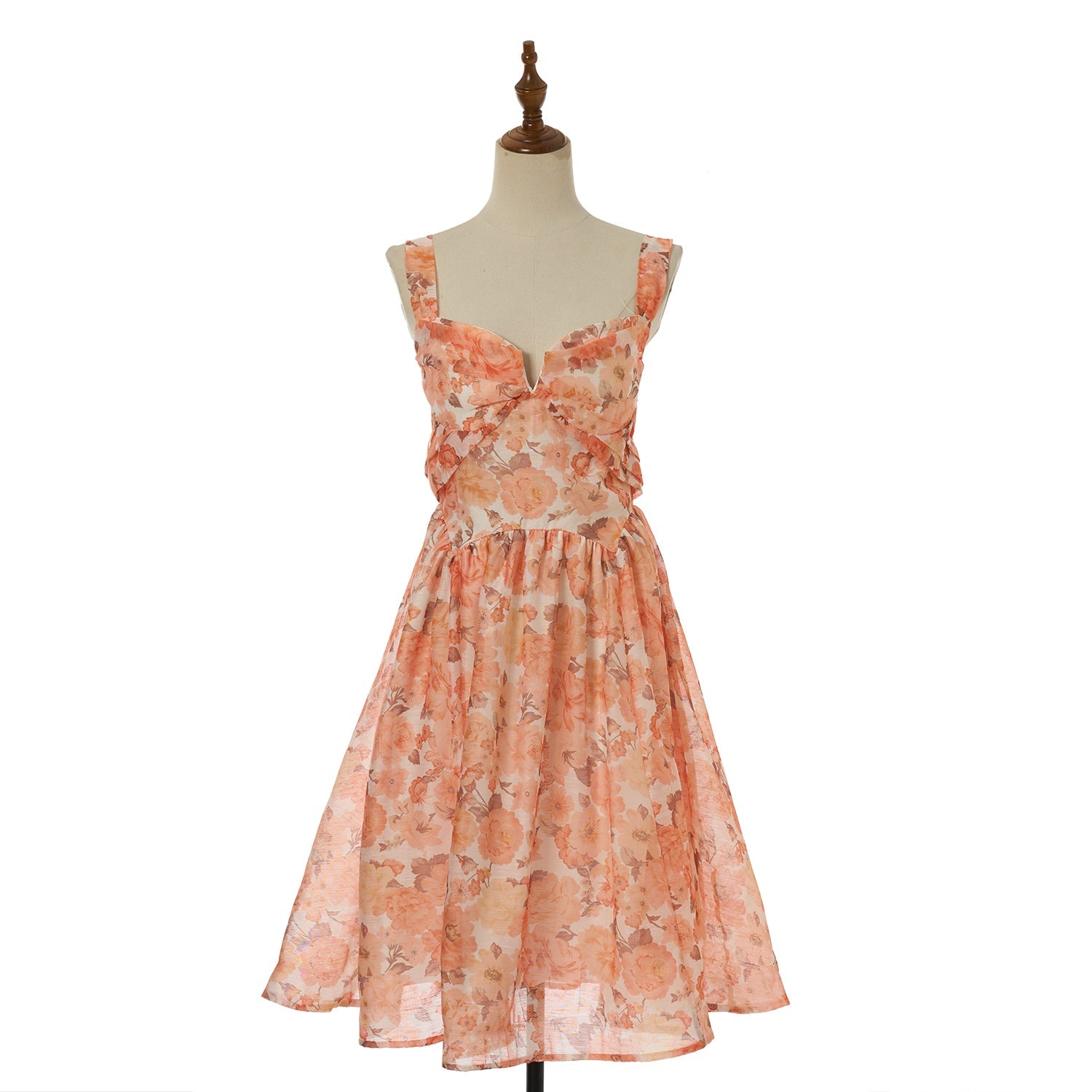 Women Elegant Silk And Linen Pleated Short Dress With Vacation Style by Ragazza