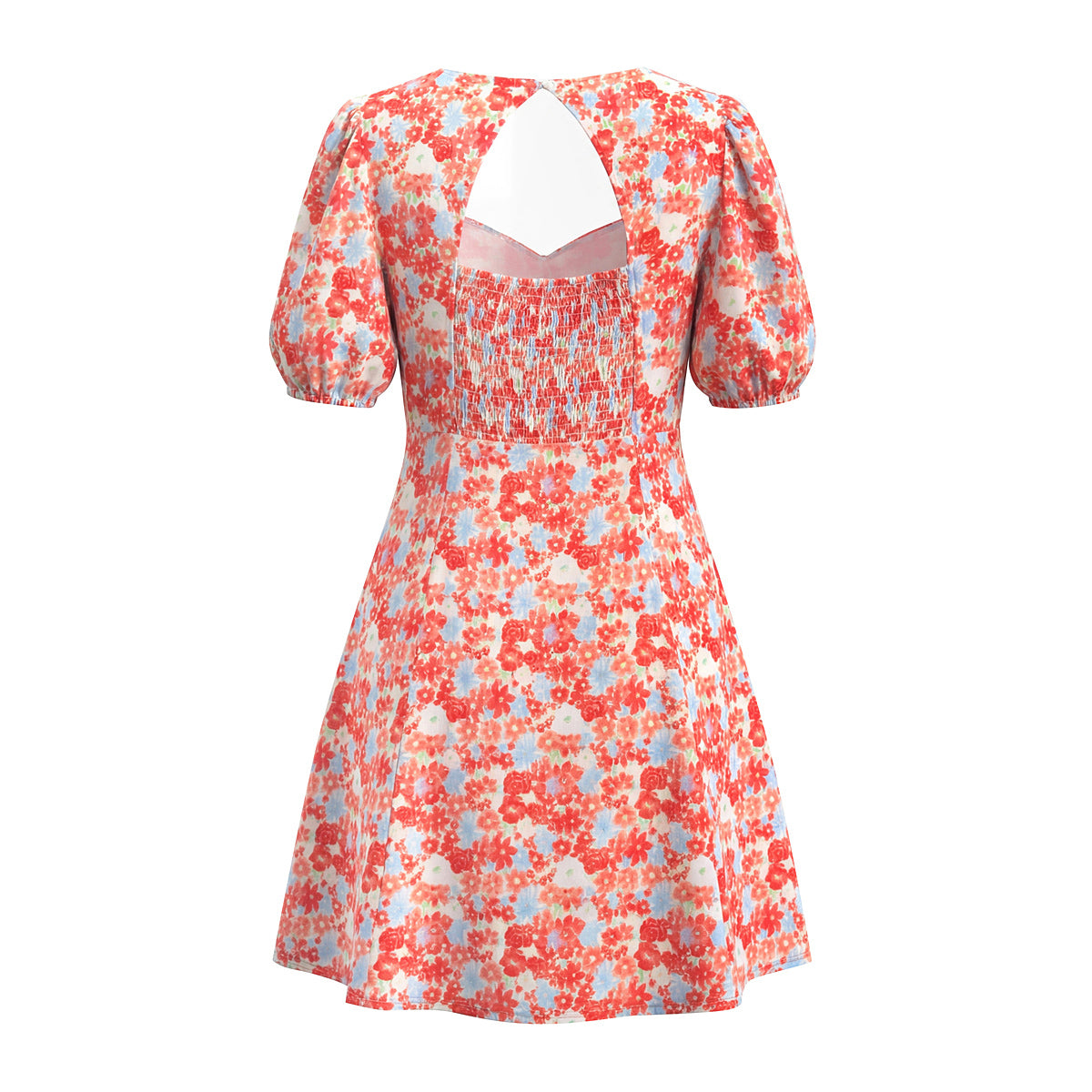 Autumn Winter Women Clothing Waist Controlled Western French Printed Slim Dress by Ragazza