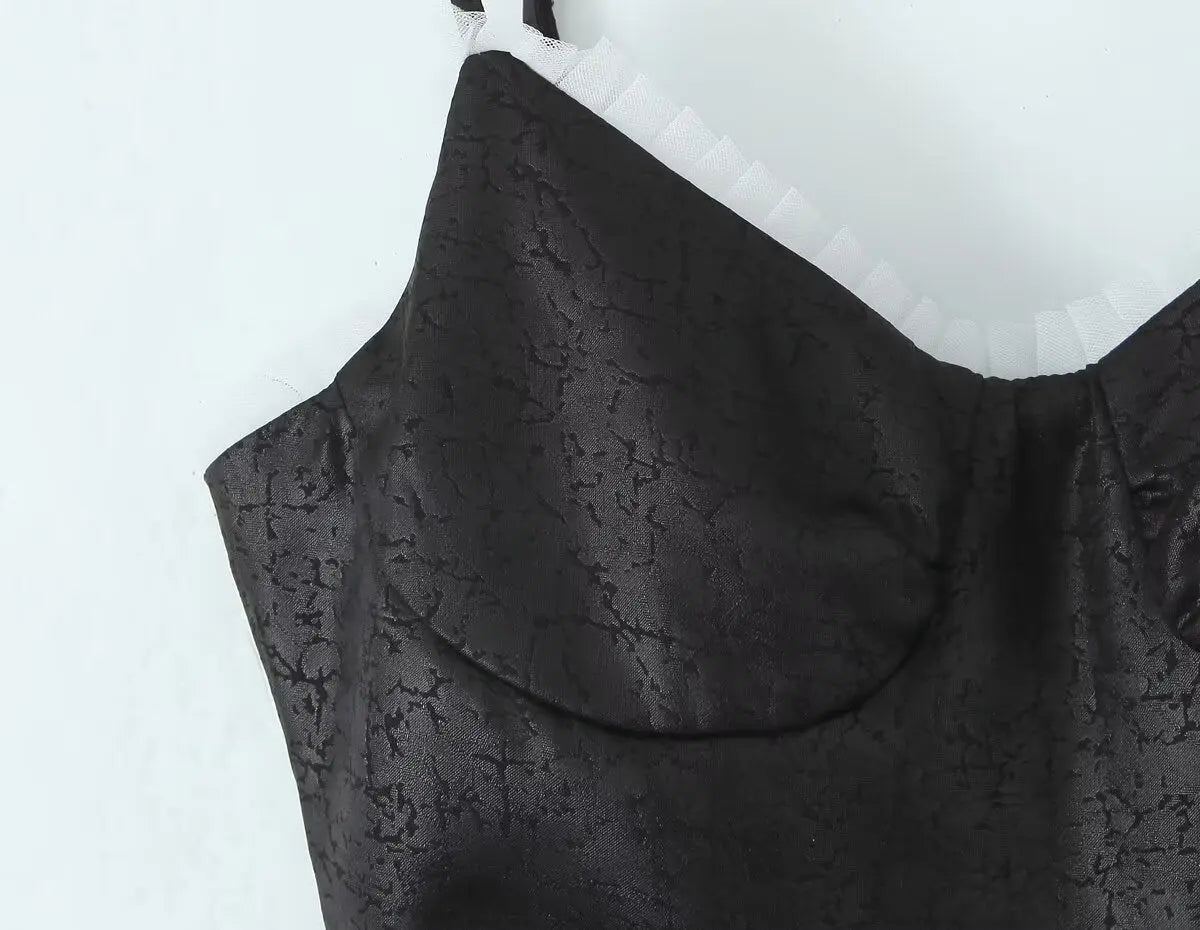 Black Sleeveless Dress Women Summer Design Waist Slimming Cocktail Dress