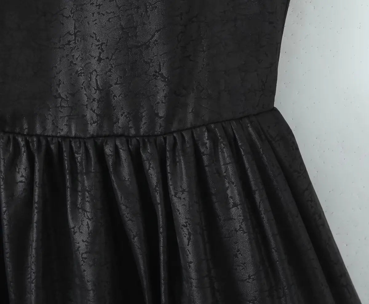 Black Sleeveless Dress Women Summer Design Waist Slimming Cocktail Dress