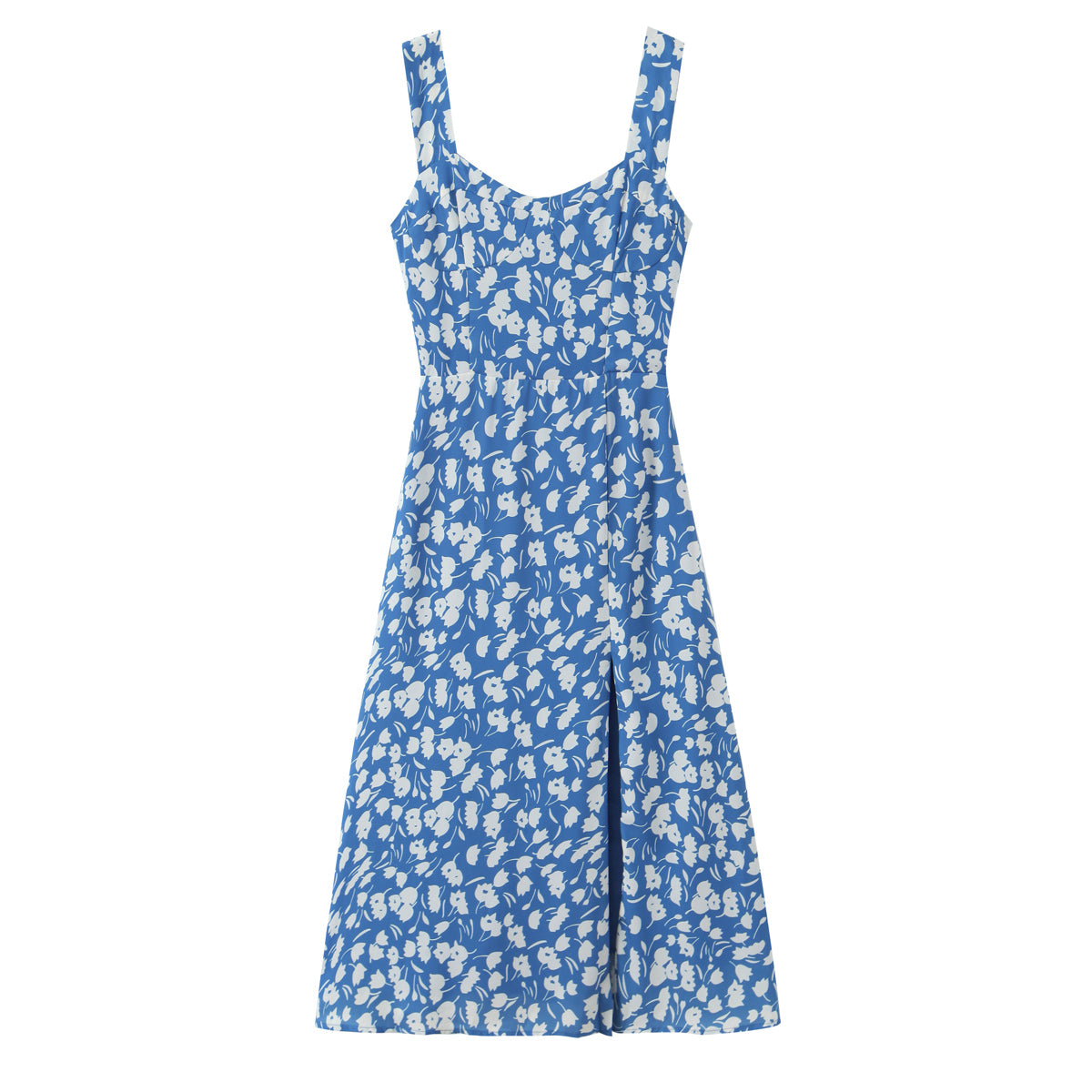 Women Summer Pastoral Printed Mini Dress A line Short Skirt Lace up Slim Chiffon Cami Dress by Ragazza
