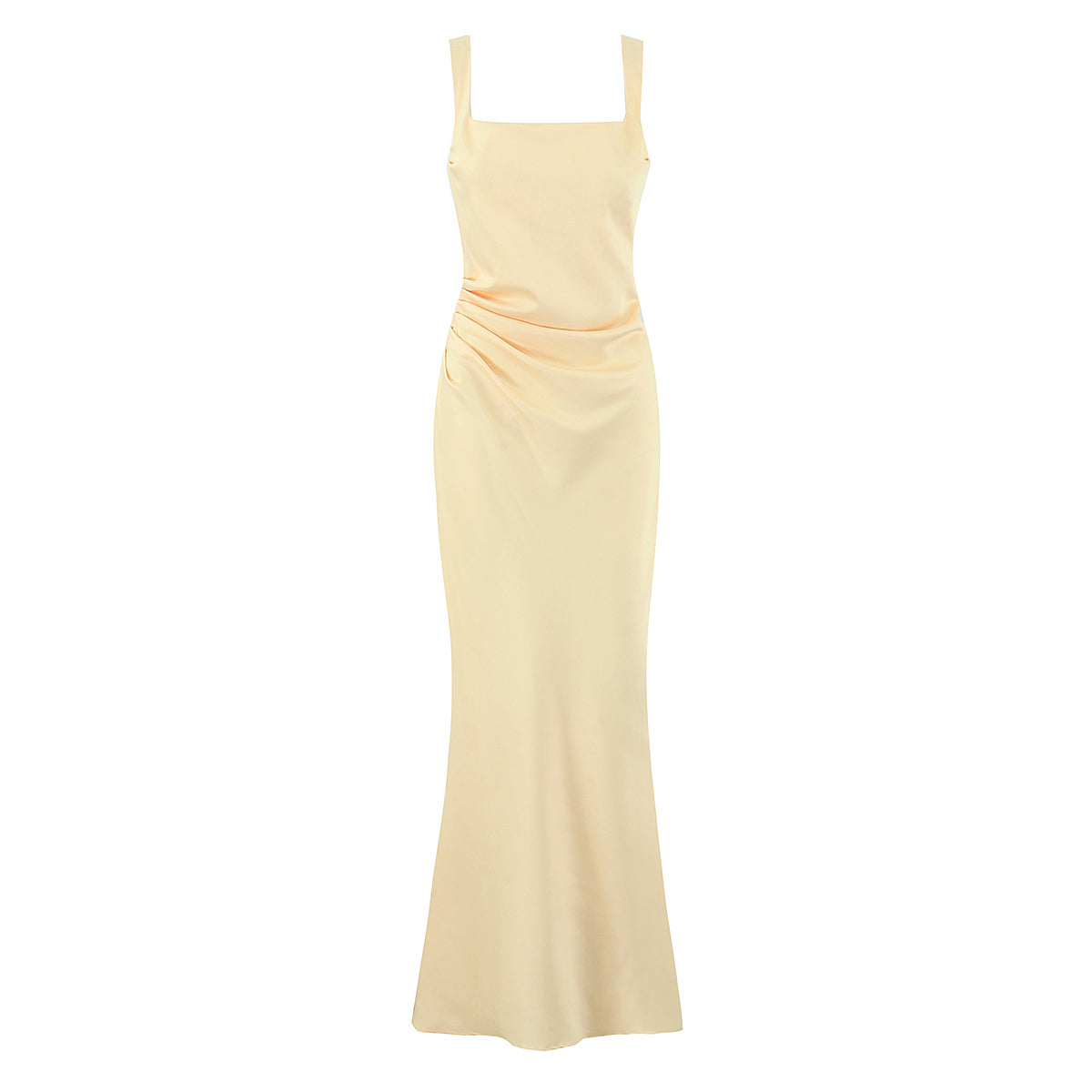 French Socialite Cocktail Boning Corset Fishtail Dress Lace up Waist Controlled Cami Dress DestGlow