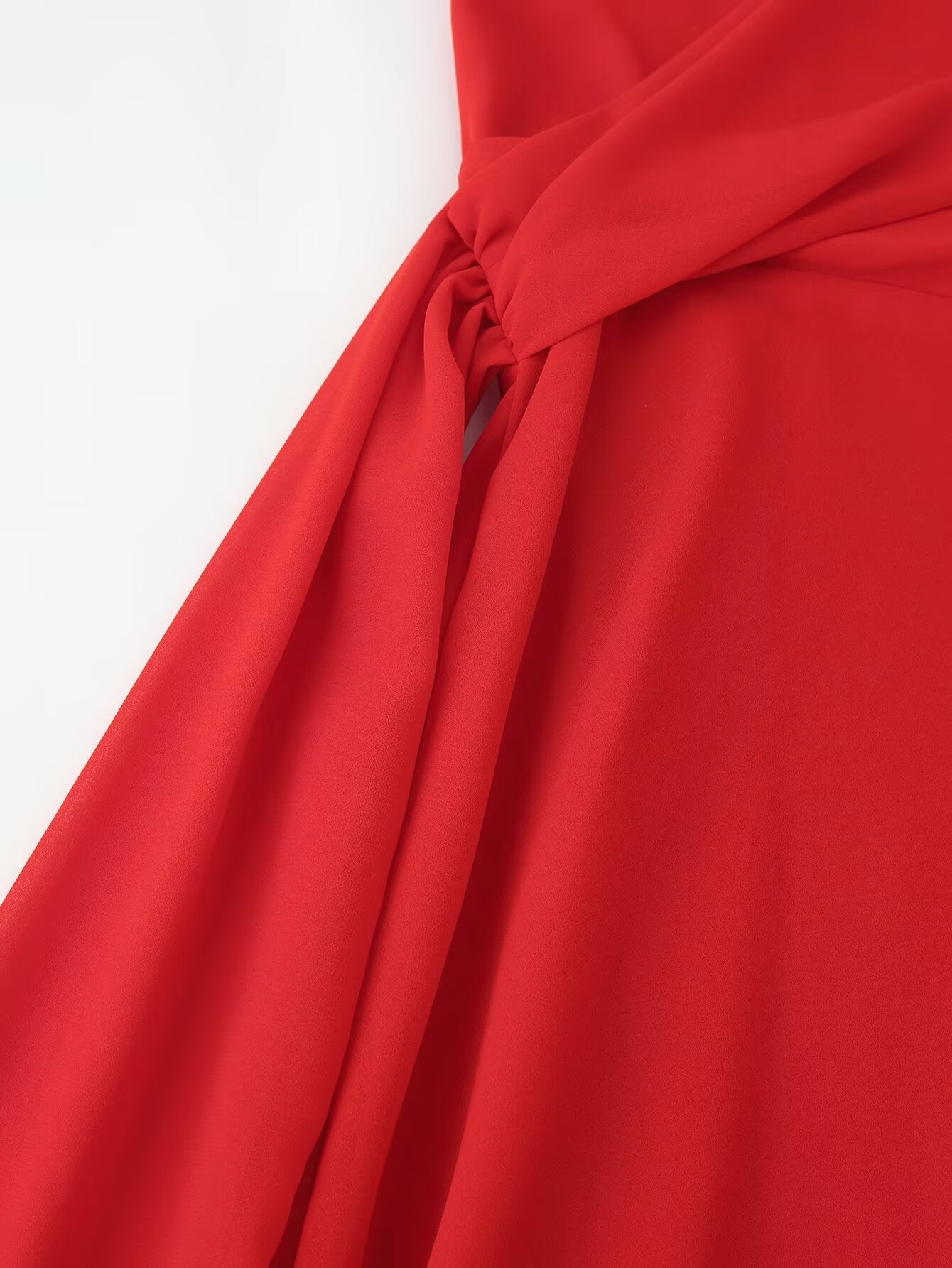 Women Clothing Slim Fit Red V neck Elegant Halter Maxi Dress by Ragazza