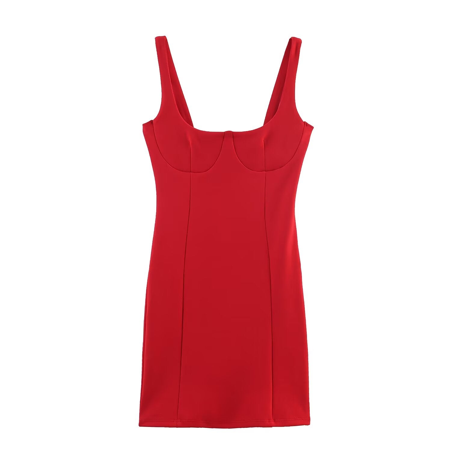 Women Clothing Solid Color Strap Short Dress by Ragazza