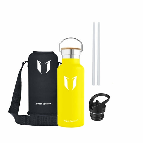 Insulated Stainless Steel Water Bottle - 17oz/500ml Double Wall Vacuum Flask