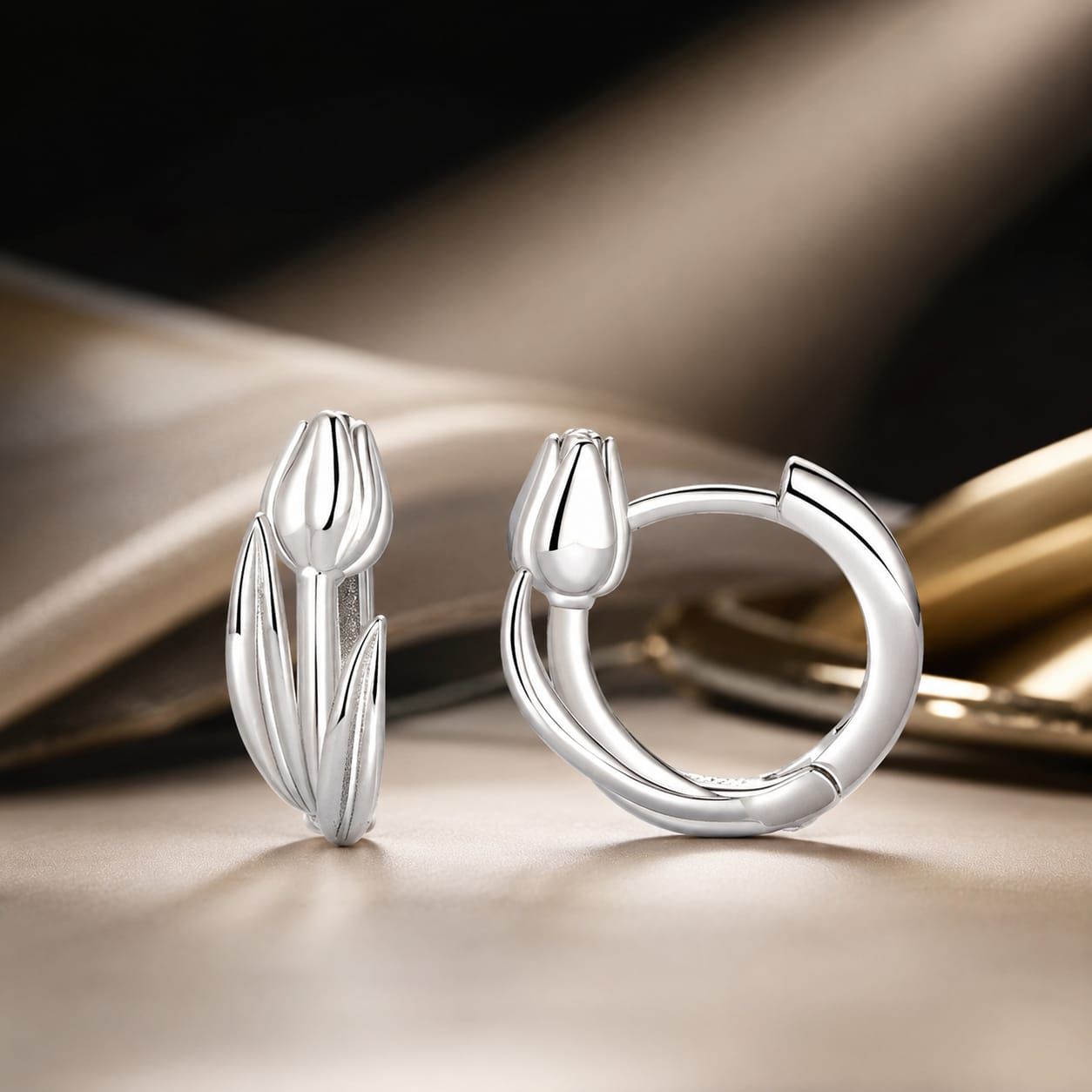 925 Sterling Silver White Gold Plated Earrings for Women DestGlow
