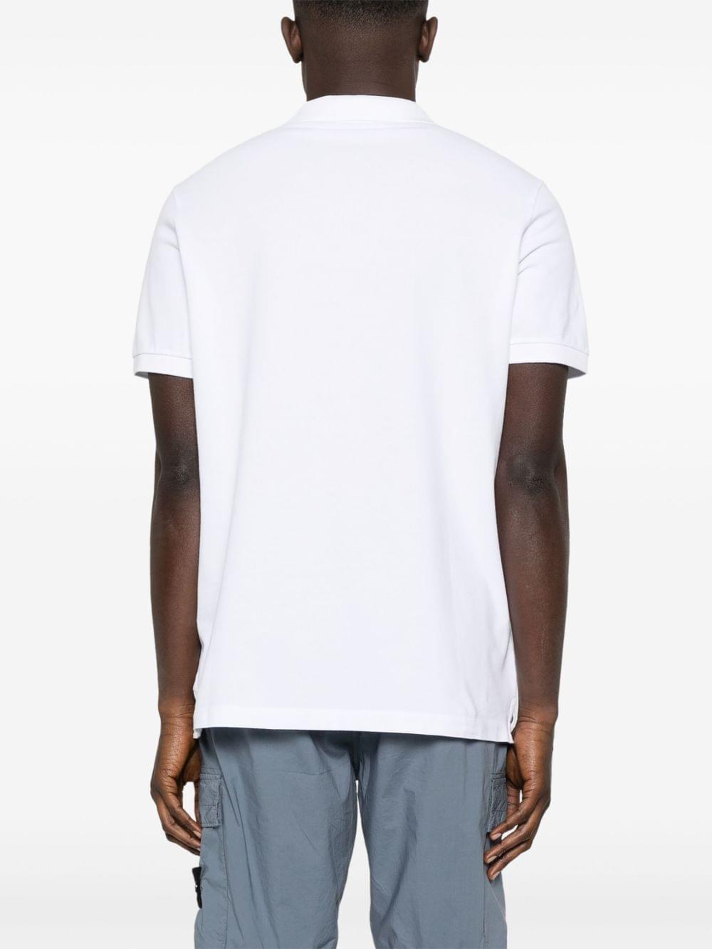 Stone Island Men Slim Fit Stretch Cotton Piqué Polo Shirt