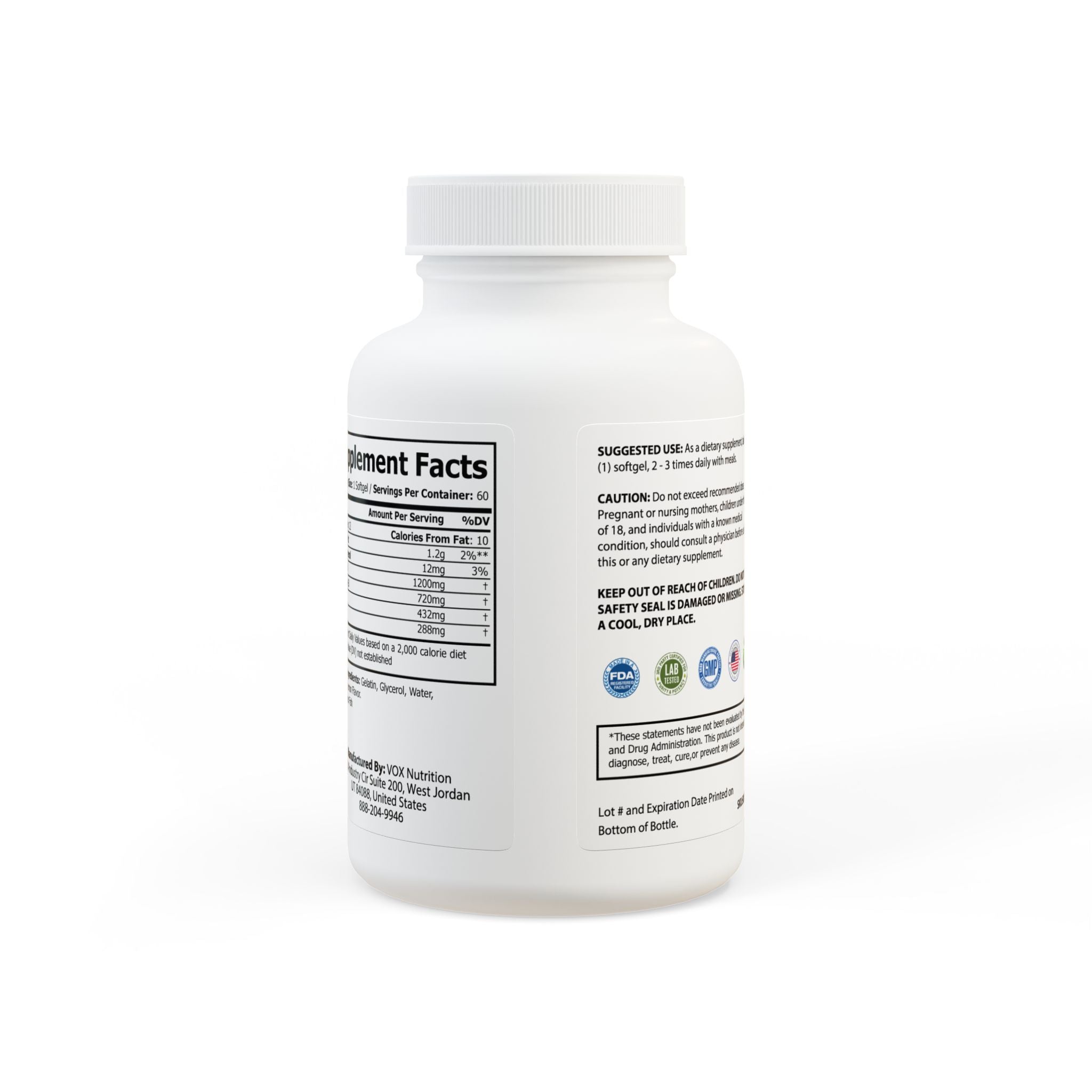 Omegor Omega 3 Fish Oil Supplement (60 Softgels) by Spee24, LLC