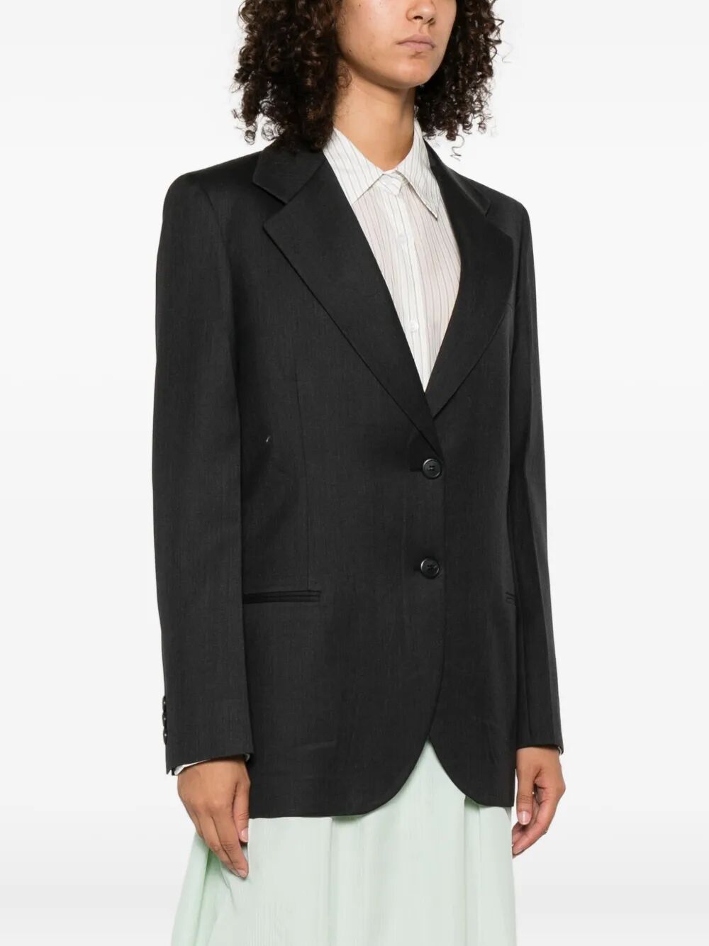 Prada Women Notched-Lapels Wool Blazer by Luosophy