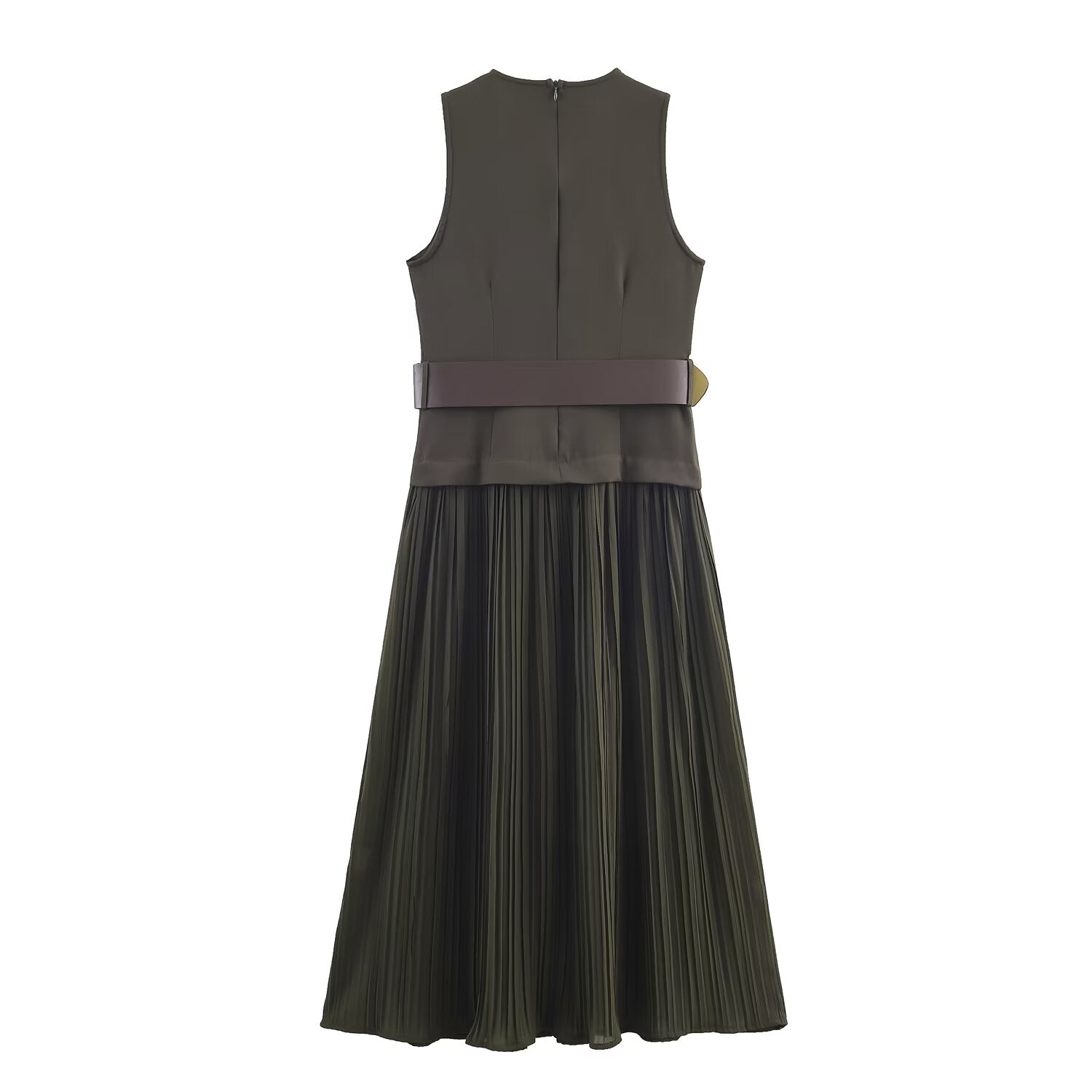 Women Clothing with Belt Stitching Dress by Ragazza