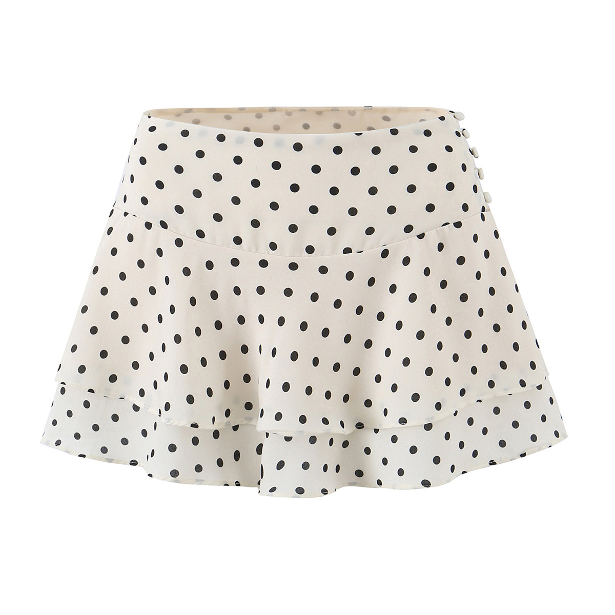 Sexy Polka Dot Brace Top Elegant Slim Fit Bandage Dress Lotus Leaf Skirt Sexy Two Piece Set for Women by Ragazza