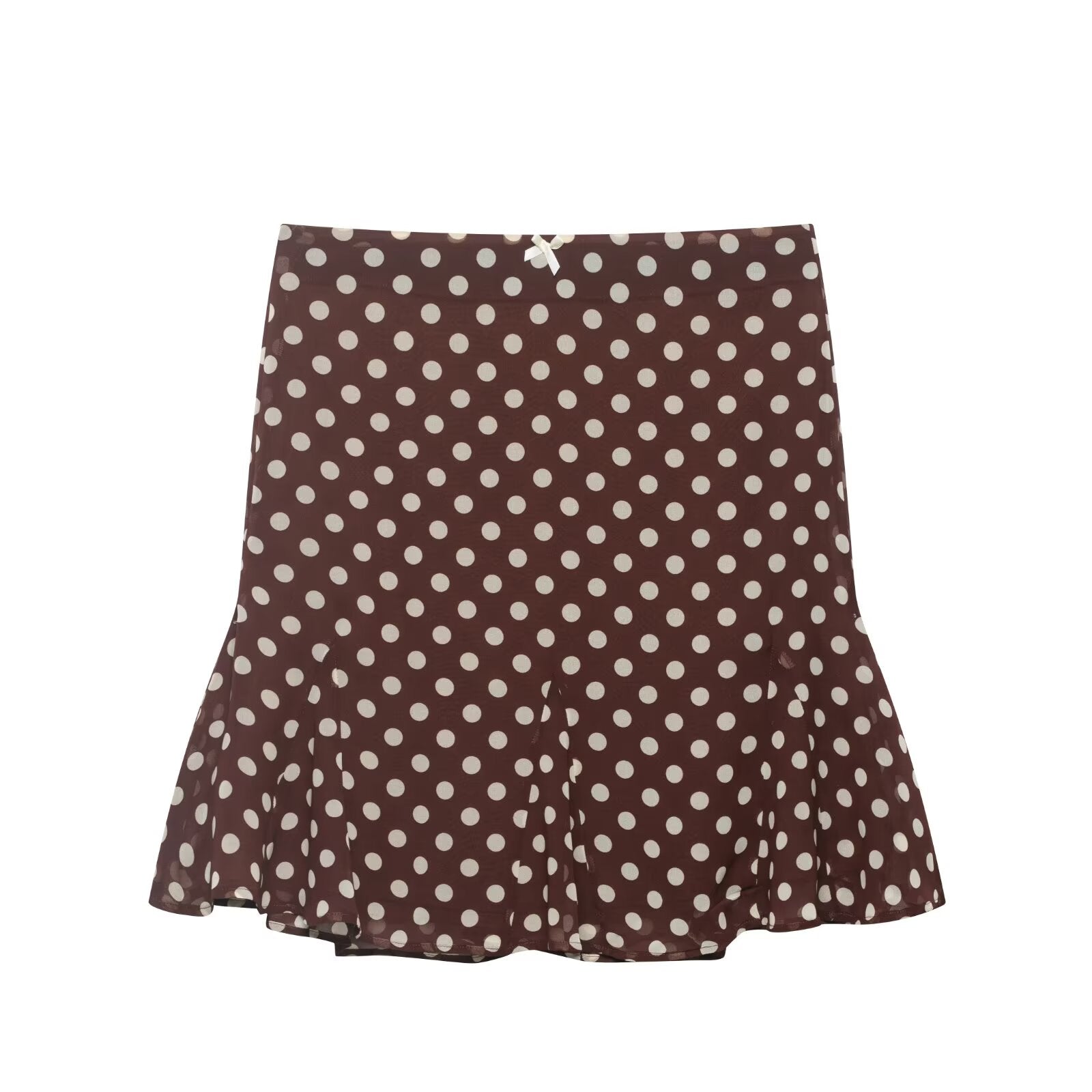 Women Clothing Summer Casual Lace Bow Polka Dot Skirt Women by Ragazza
