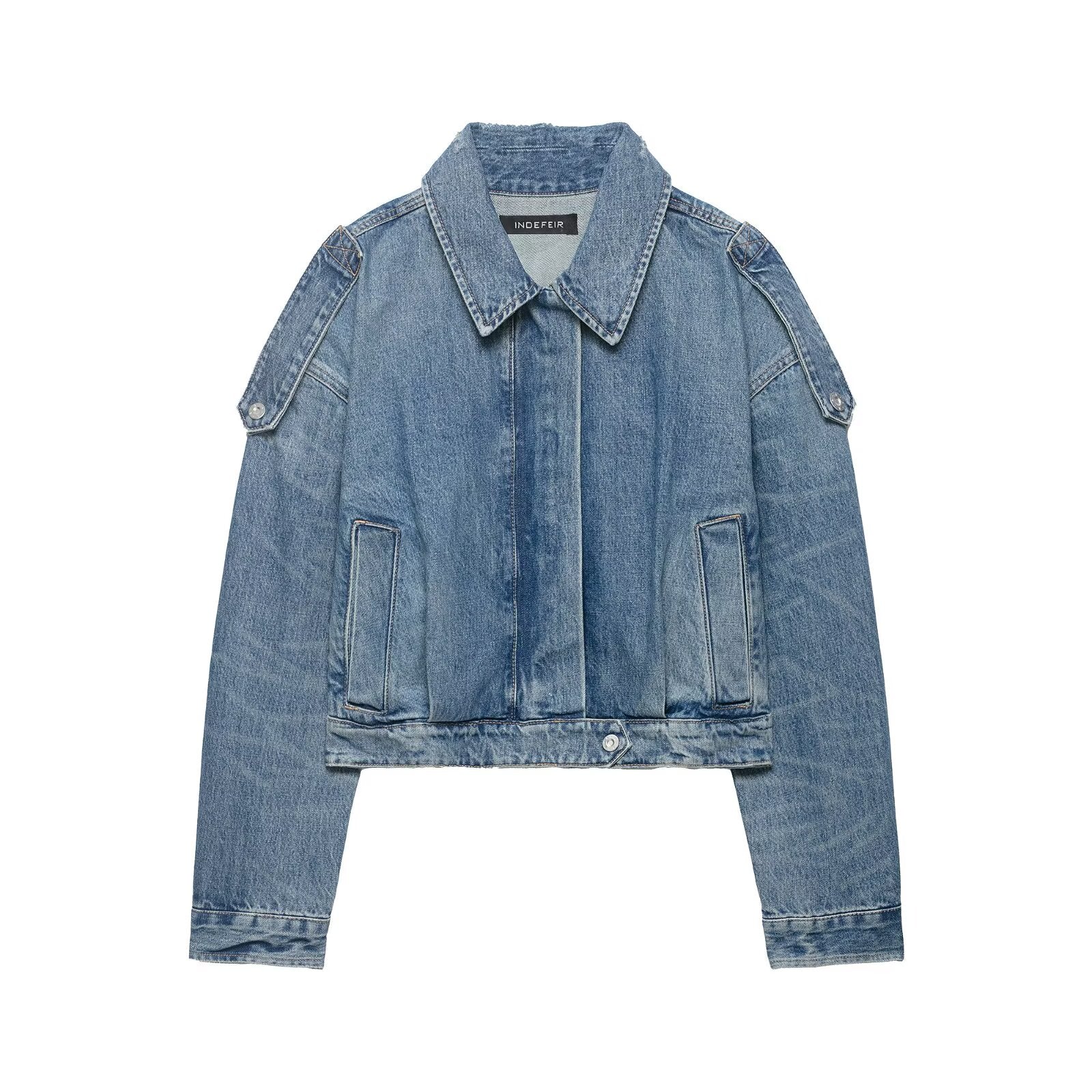 Women Clothing Summer Loop Accessories Denim Jacket Coat by Ragazza