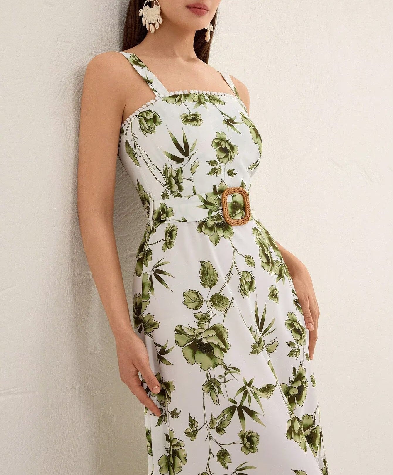 Women Clothing Summer Simple Thin with Belt Strap Dress by Ragazza