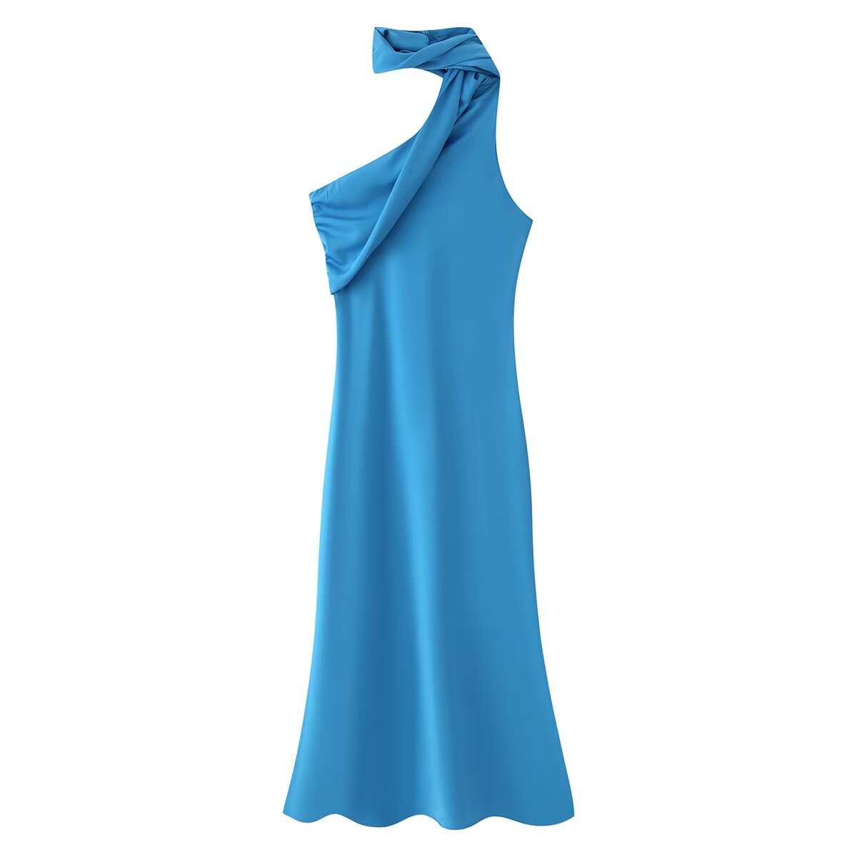 Women Clothing Asymmetric Scarf with Sexy Slim Fit Midi Skirt Long Dress DestGlow