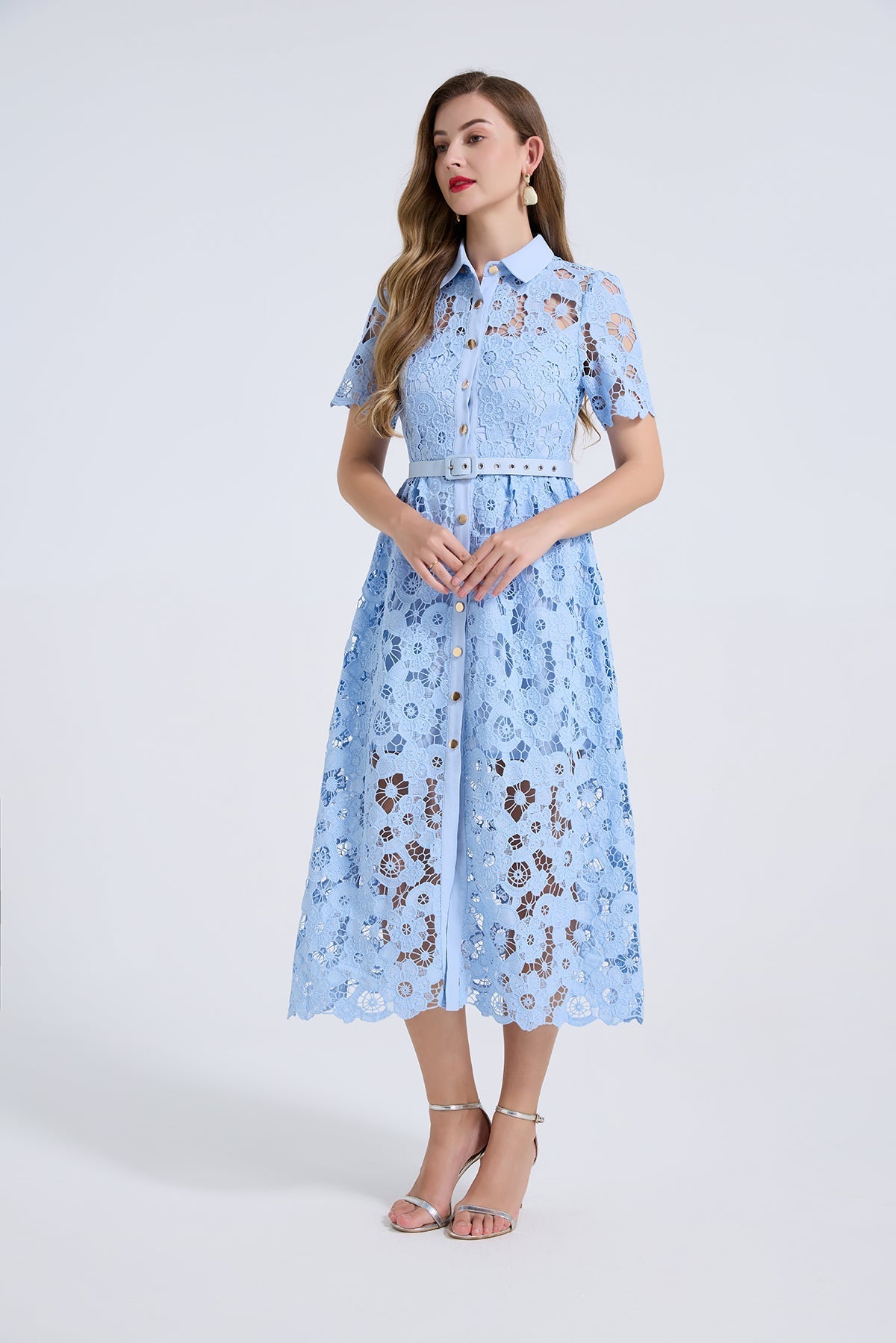 Women Summer Elegant Long A Line Short Sleeved Dress DestGlow