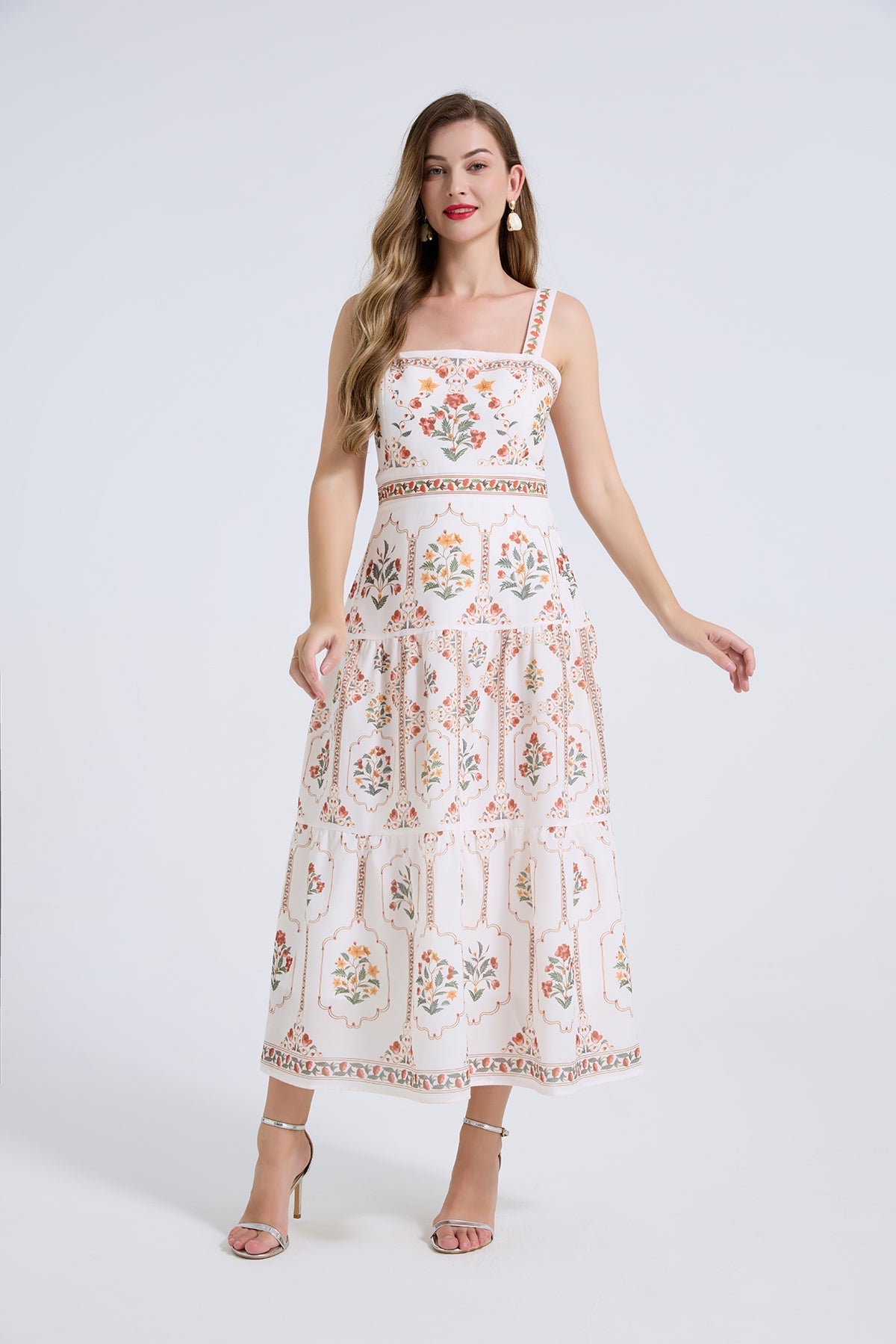 Women Summer Elegant Printing A Line Dress DestGlow