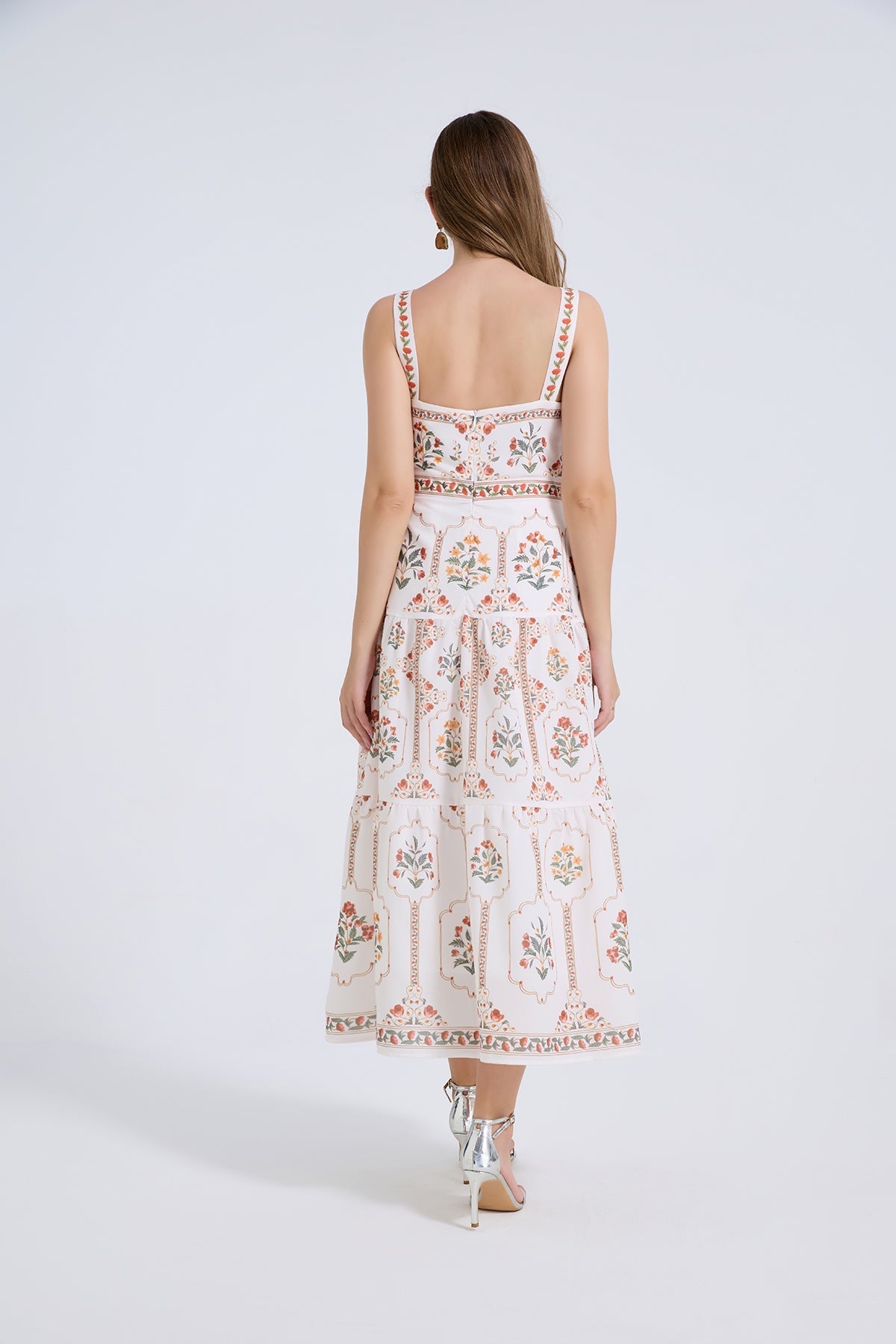 Women Summer Elegant Printing A Line Dress DestGlow
