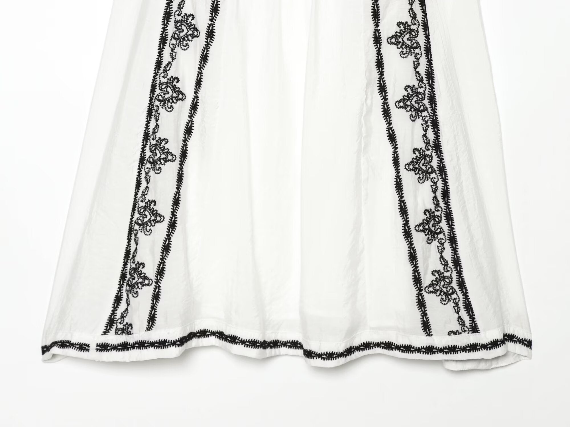 Women Clothing Summer Casual Loose Contrast Color Embroidered Dress DestGlow