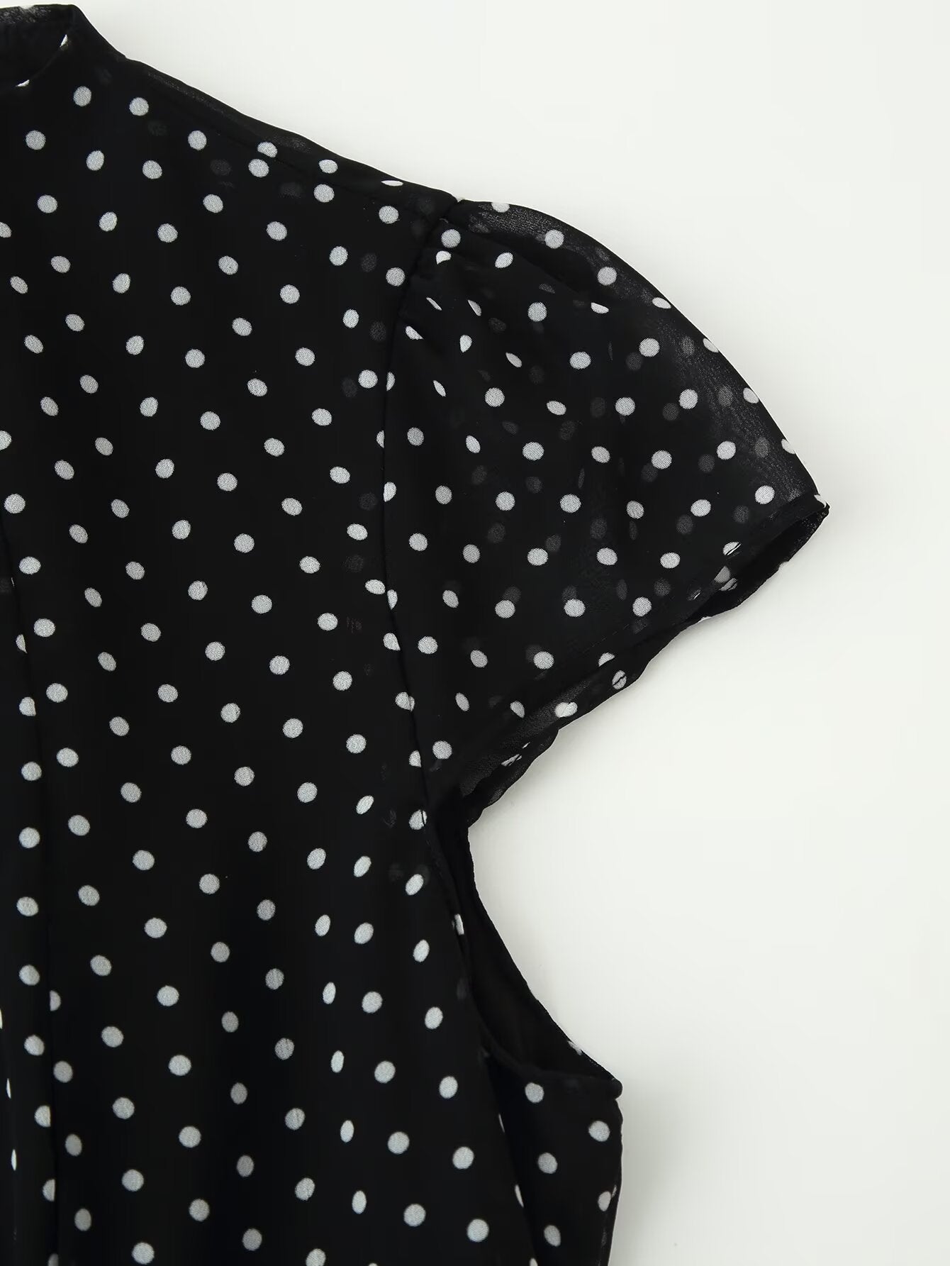 Women Polka Dot Waist Controlled Dress DestGlow