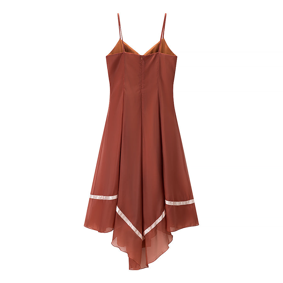 Women Office Embroidered Strap Dress DestGlow