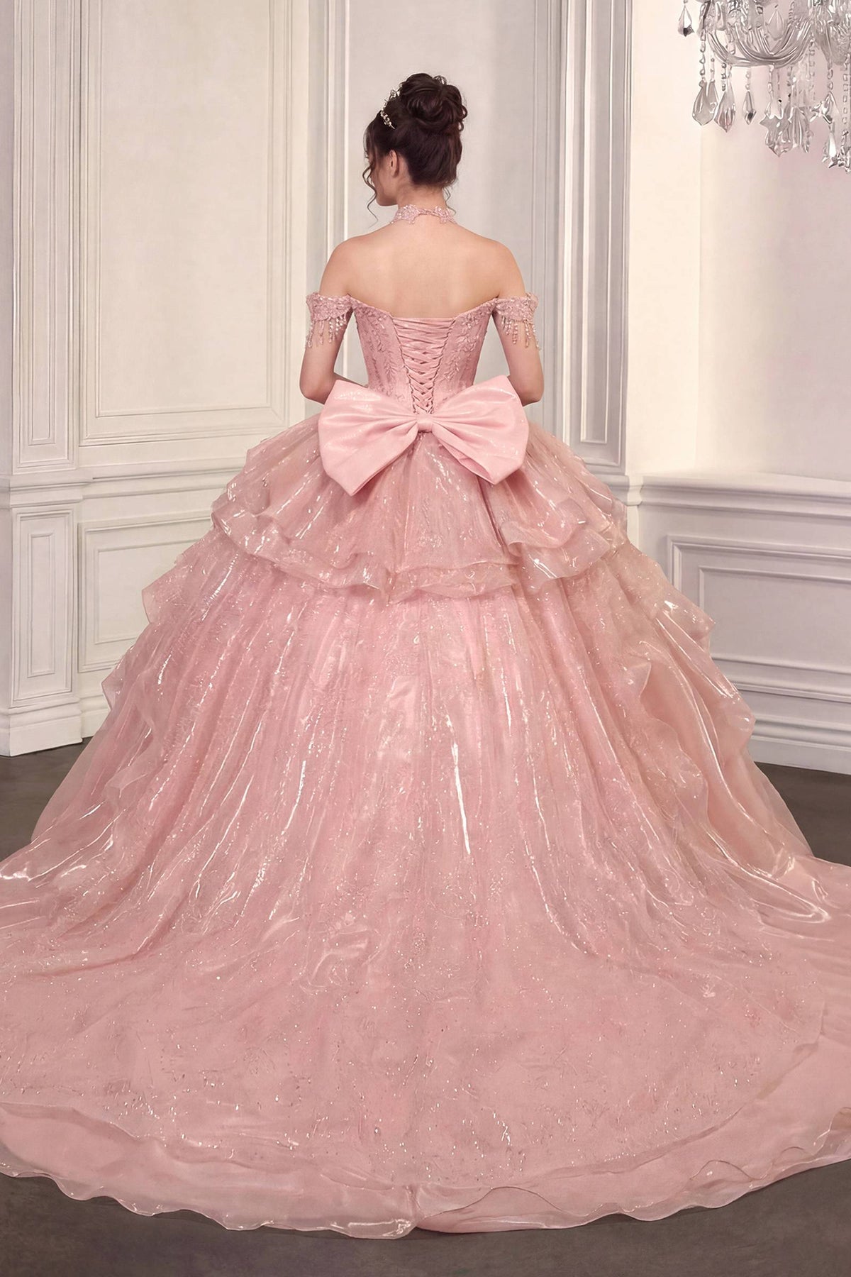 Ladivine 15742 Off the Shoulder Poofy Quinceanera Ball Gown DestGlow